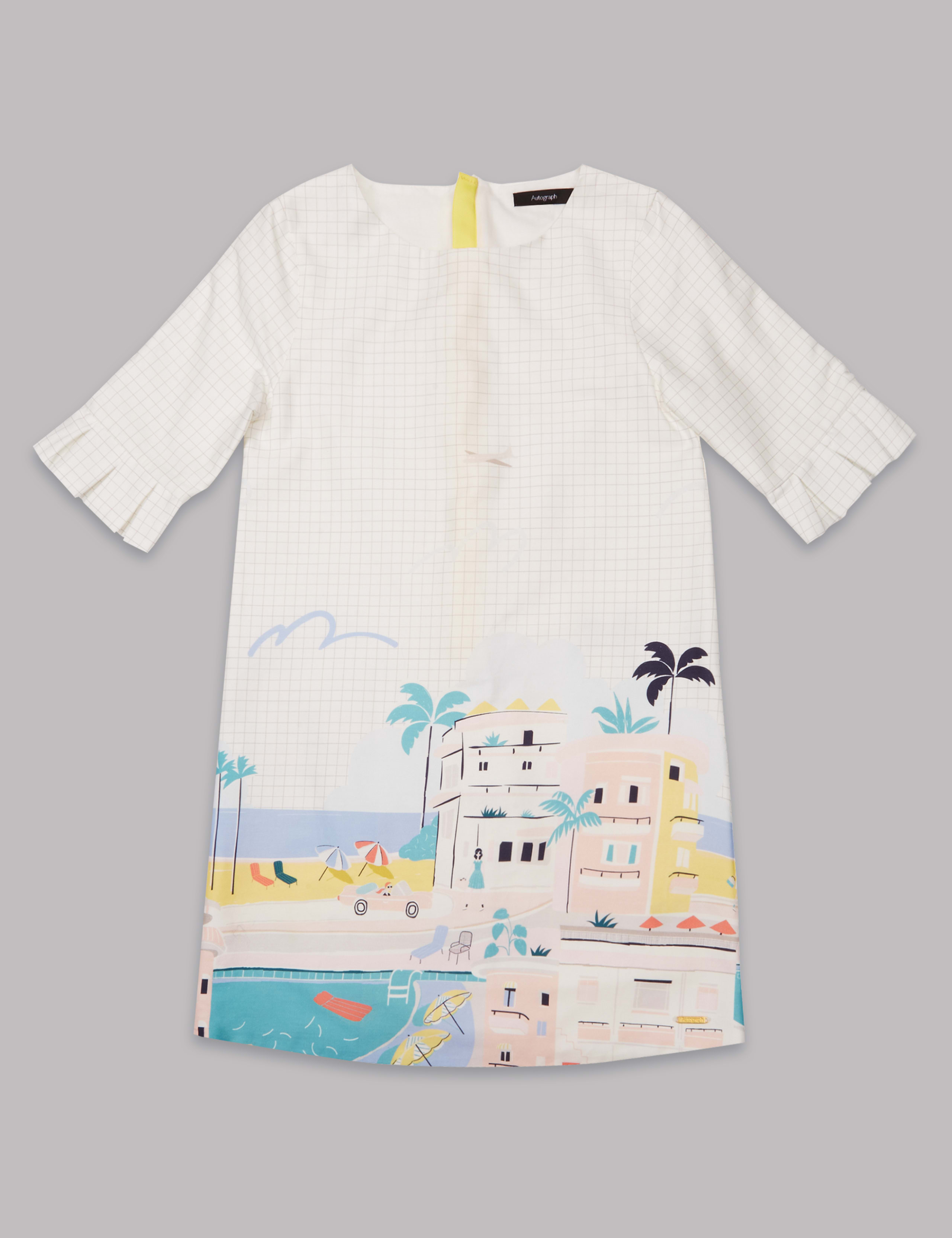 Pure Cotton Printed Dress (3-14 Years) 2 of 5