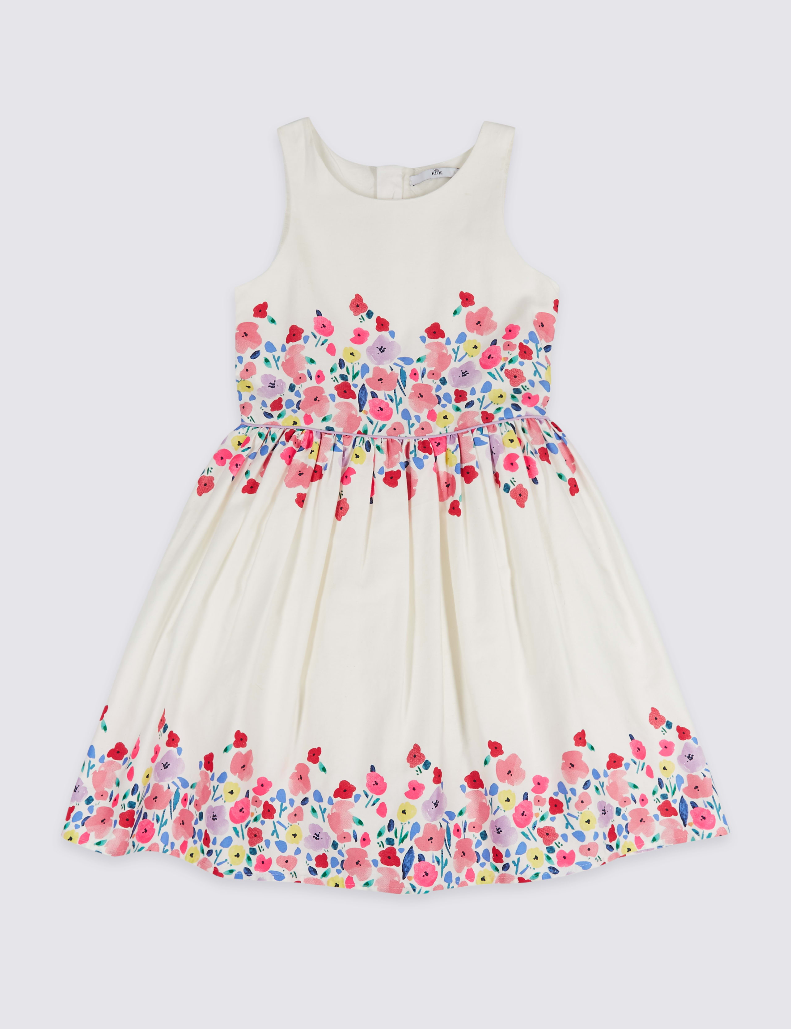 Floral Pure Cotton Prom Dress (3-16 Years) 2 of 5