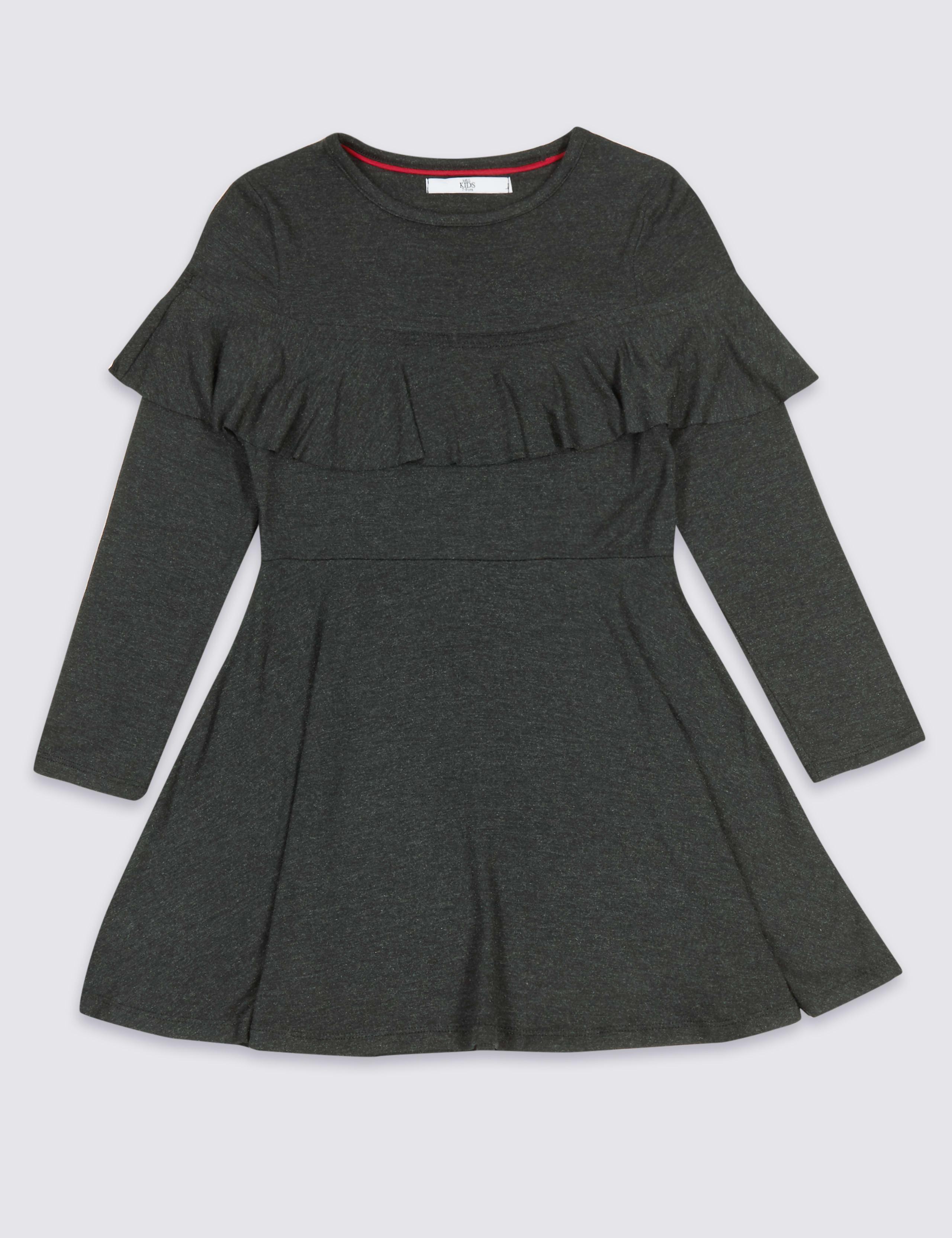 Long Sleeve Frill Dress (3-14 Years) 2 of 5