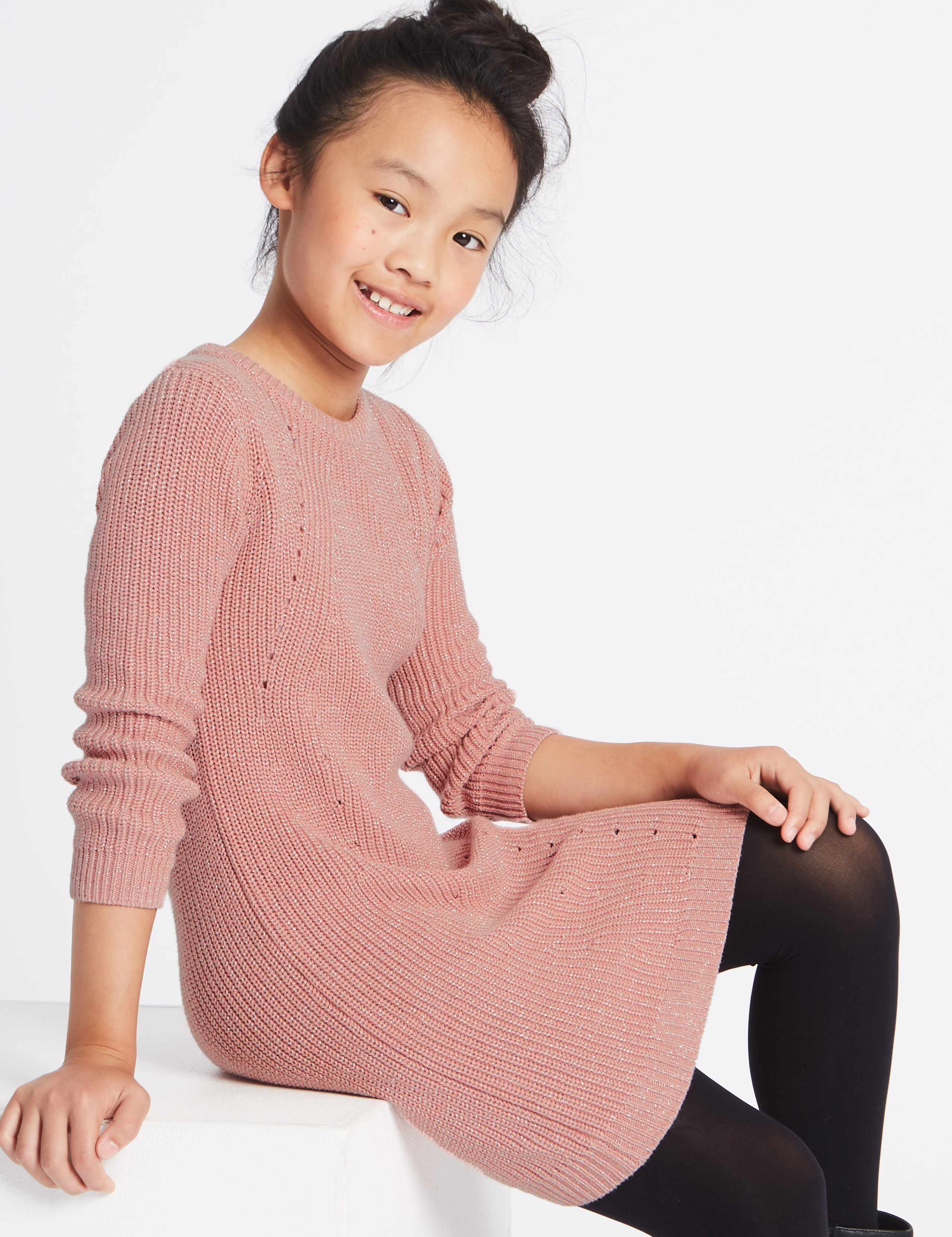 Knitted Dress (3-14 Years) 1 of 5