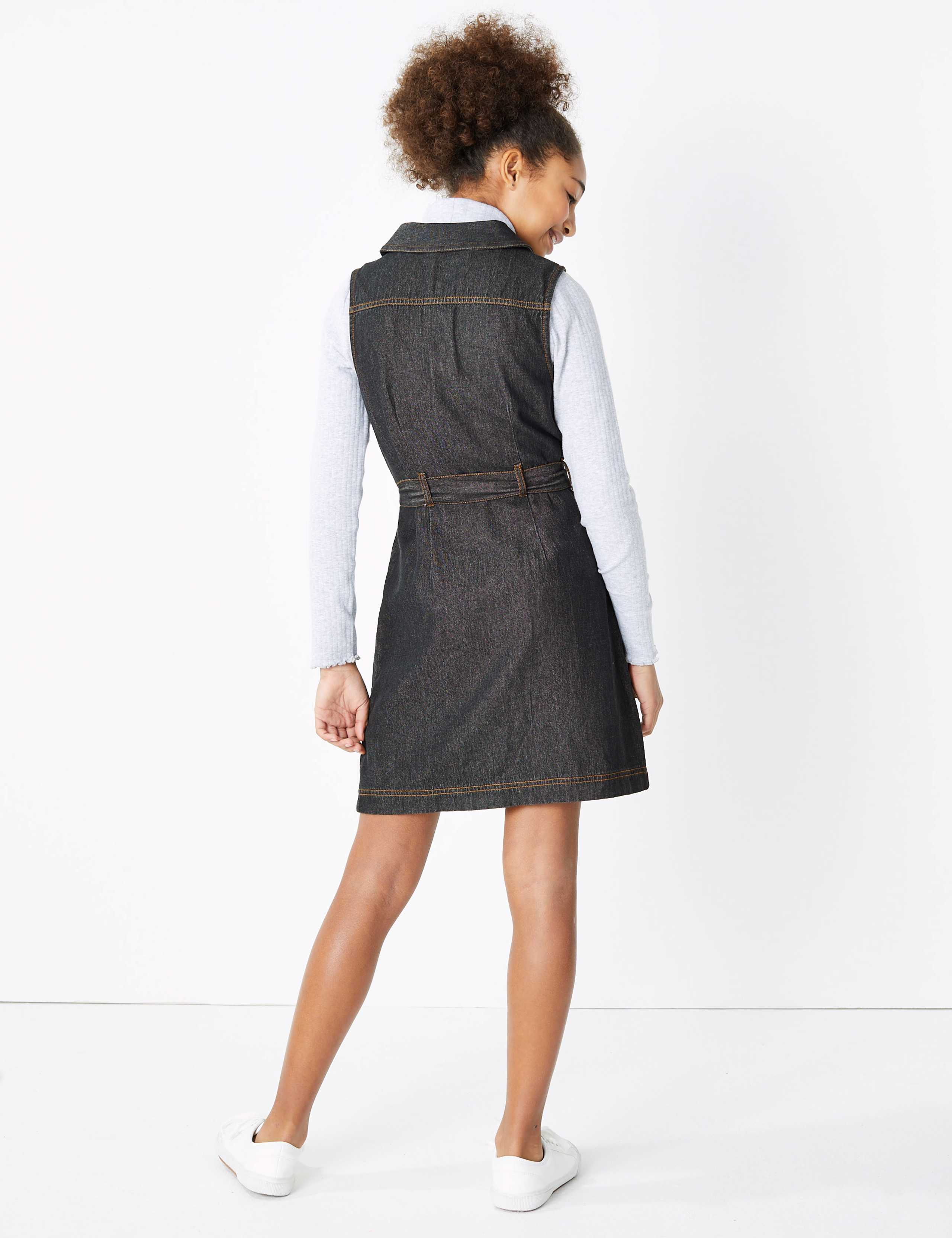 Denim Zip Through Dress (6-16 Yrs) 4 of 4