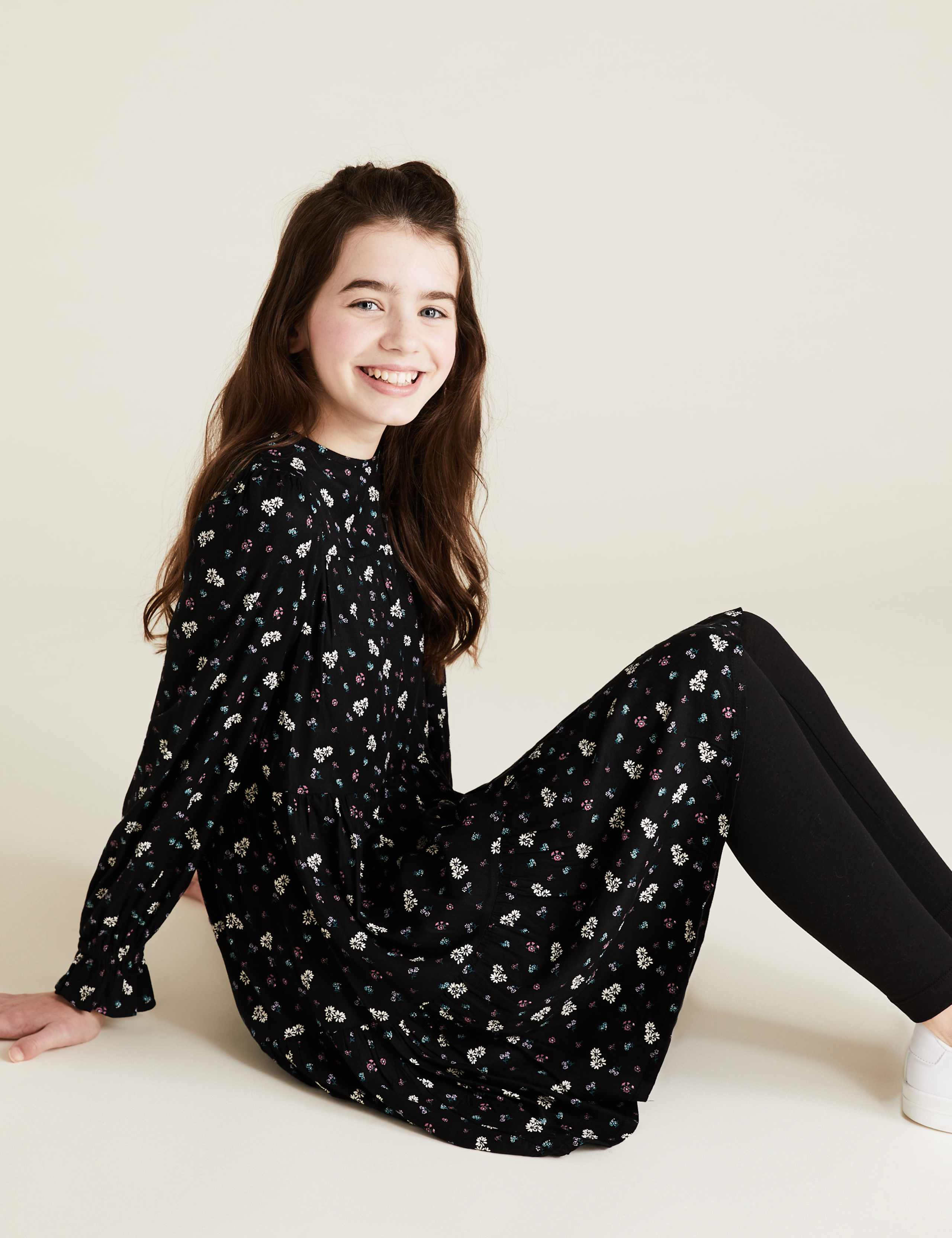 Floral Print Tiered Dress (6-14 Yrs) 3 of 5
