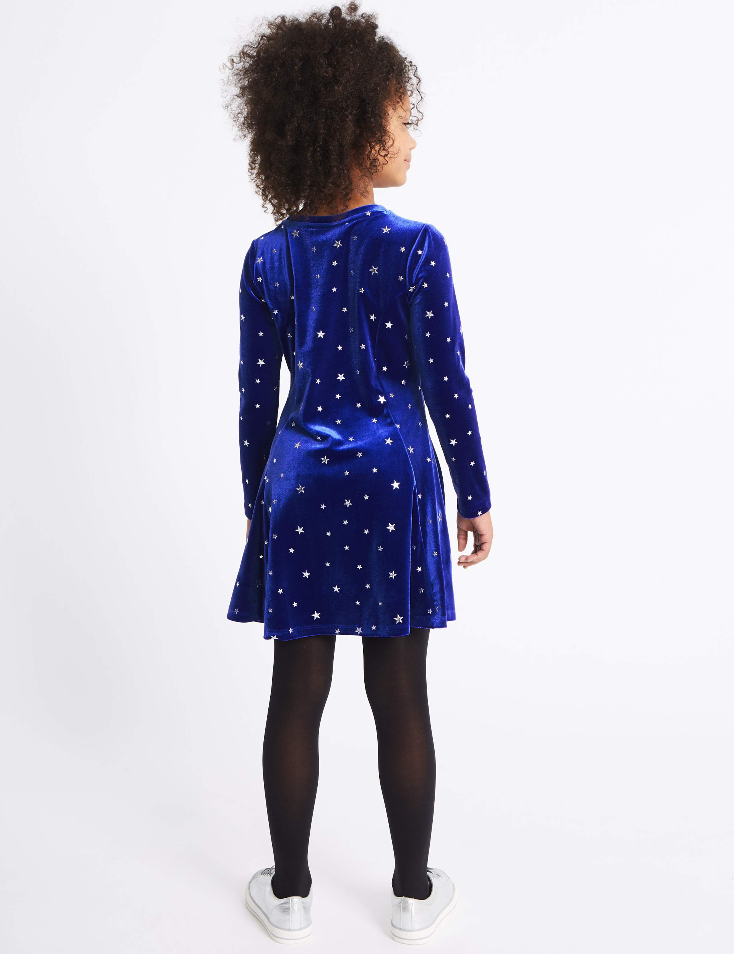 All Over Print Velvet Dress (3-14 Years) 3 of 5