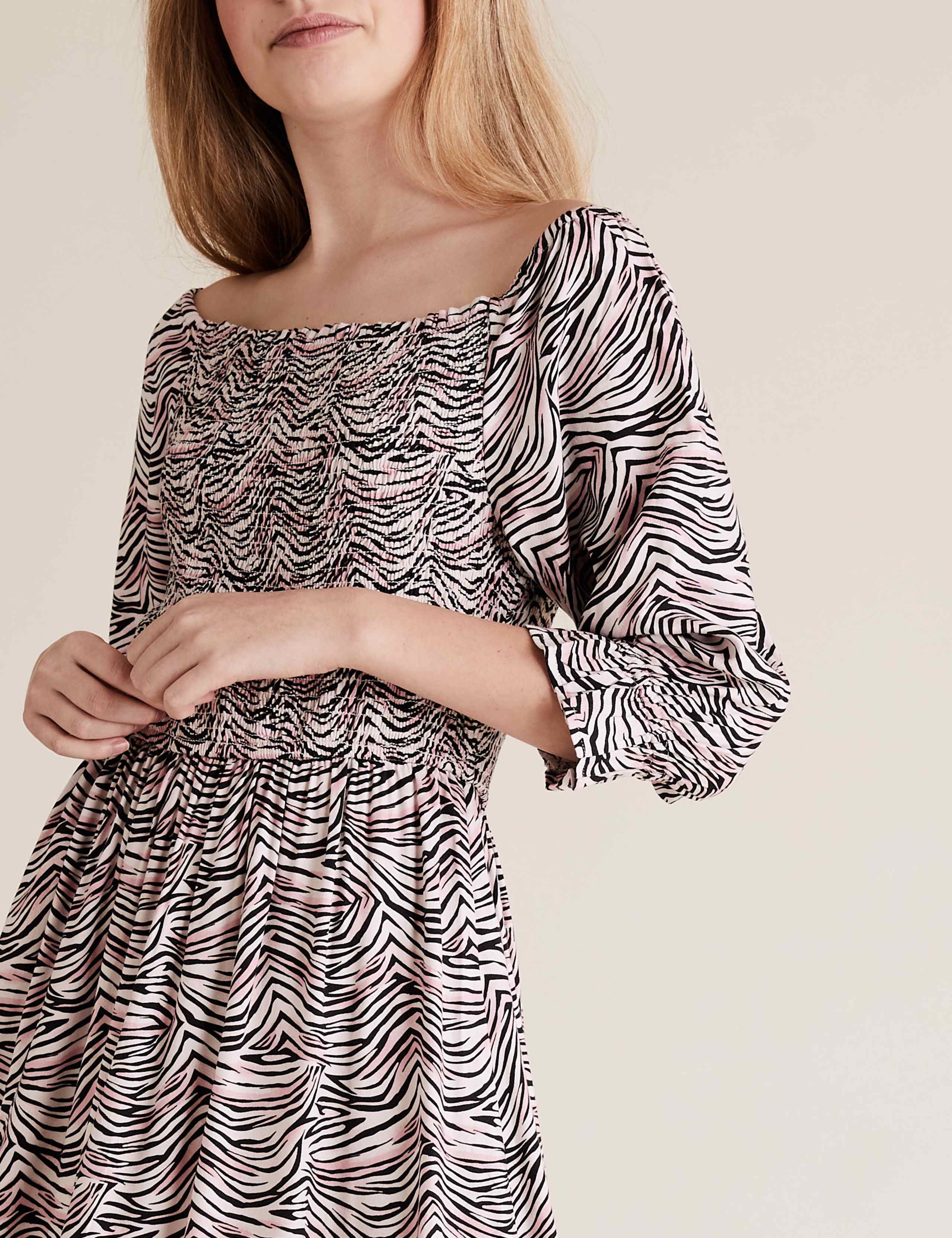 Zebra Print Midi Dress (6-14 Yrs) 3 of 5