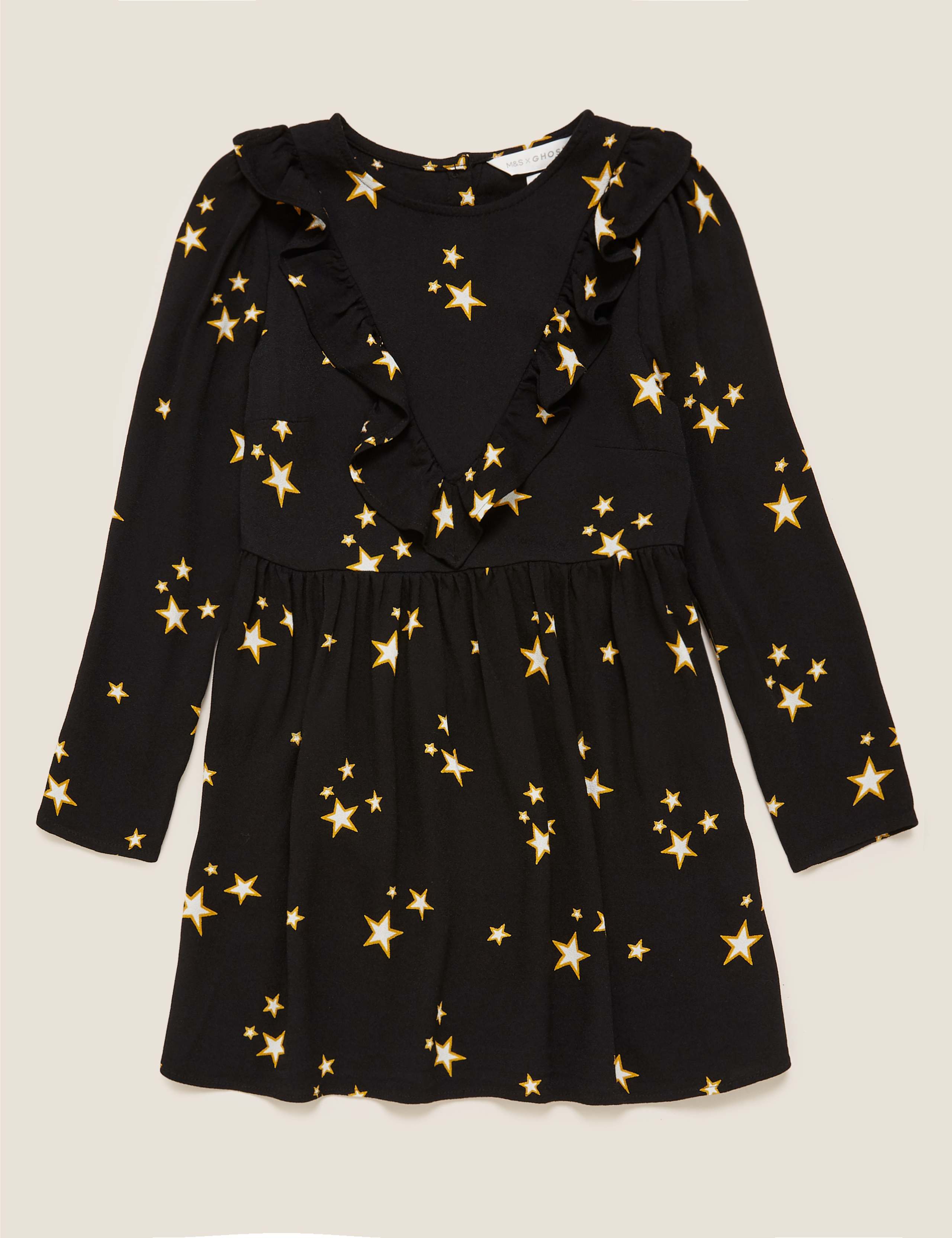 Star Print Frill Dress (6-14 Yrs) 2 of 4