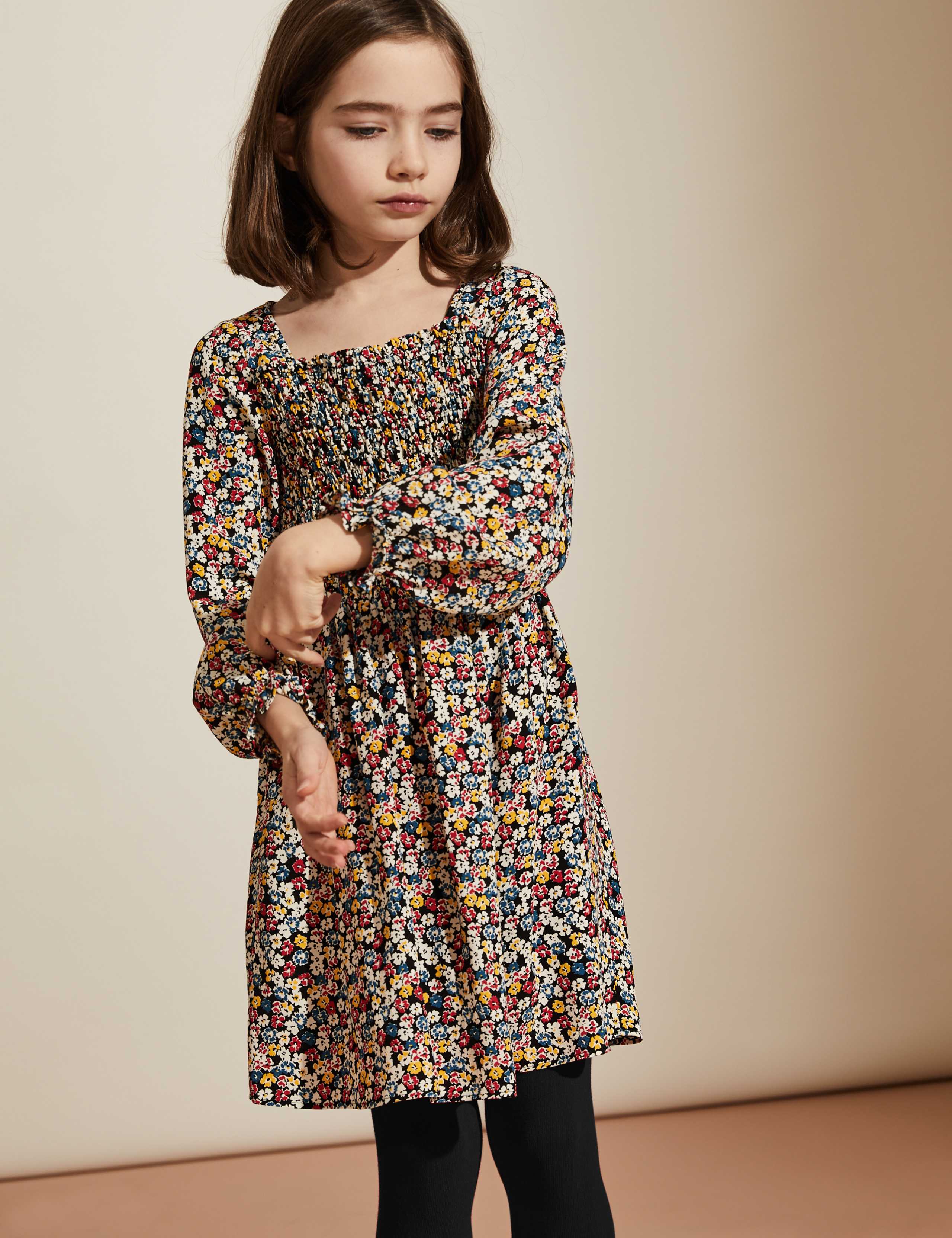 Floral Ditsy Shirred Dress (6-14 Yrs) 4 of 6