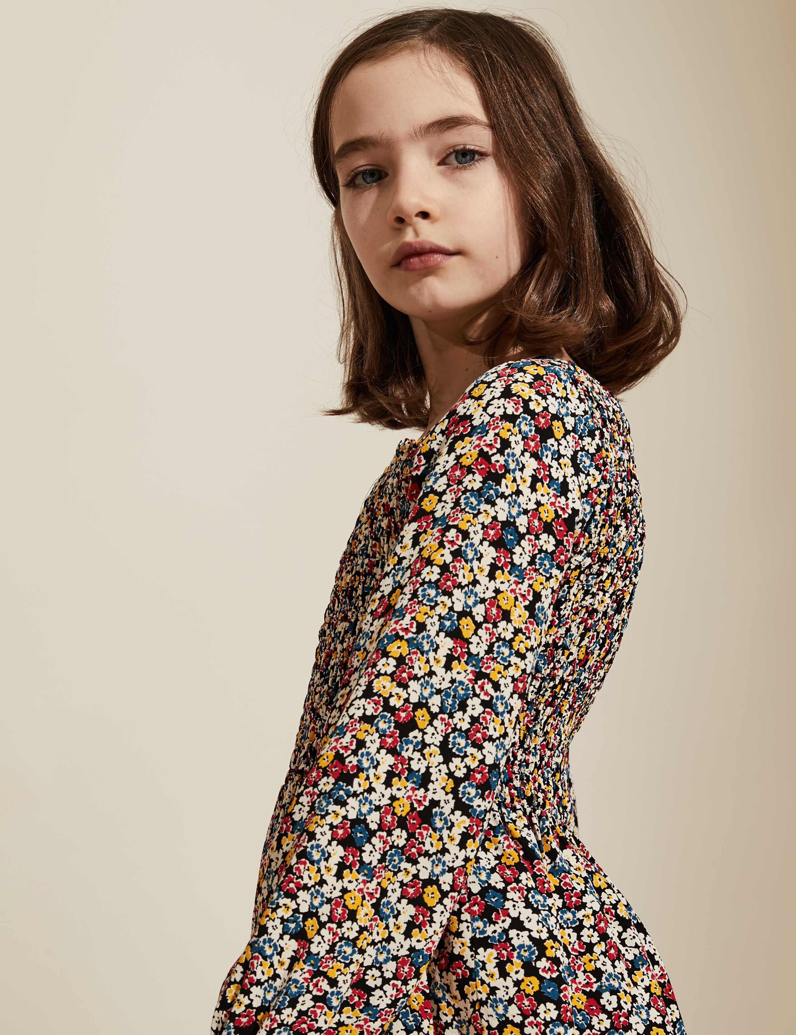 Floral Ditsy Shirred Dress (6-14 Yrs) 5 of 6