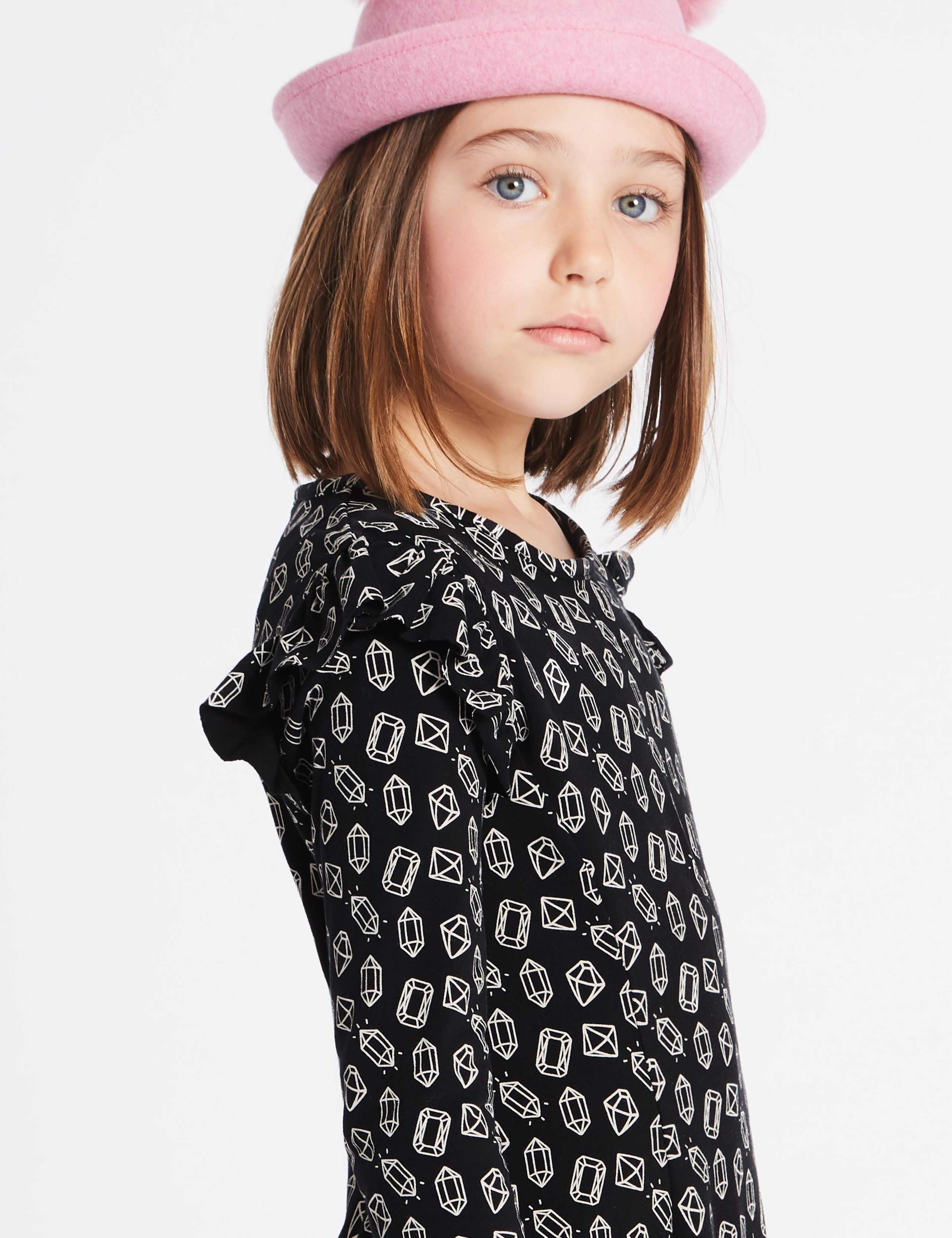 Printed Dress with Stretch (3-14 Years) 4 of 6