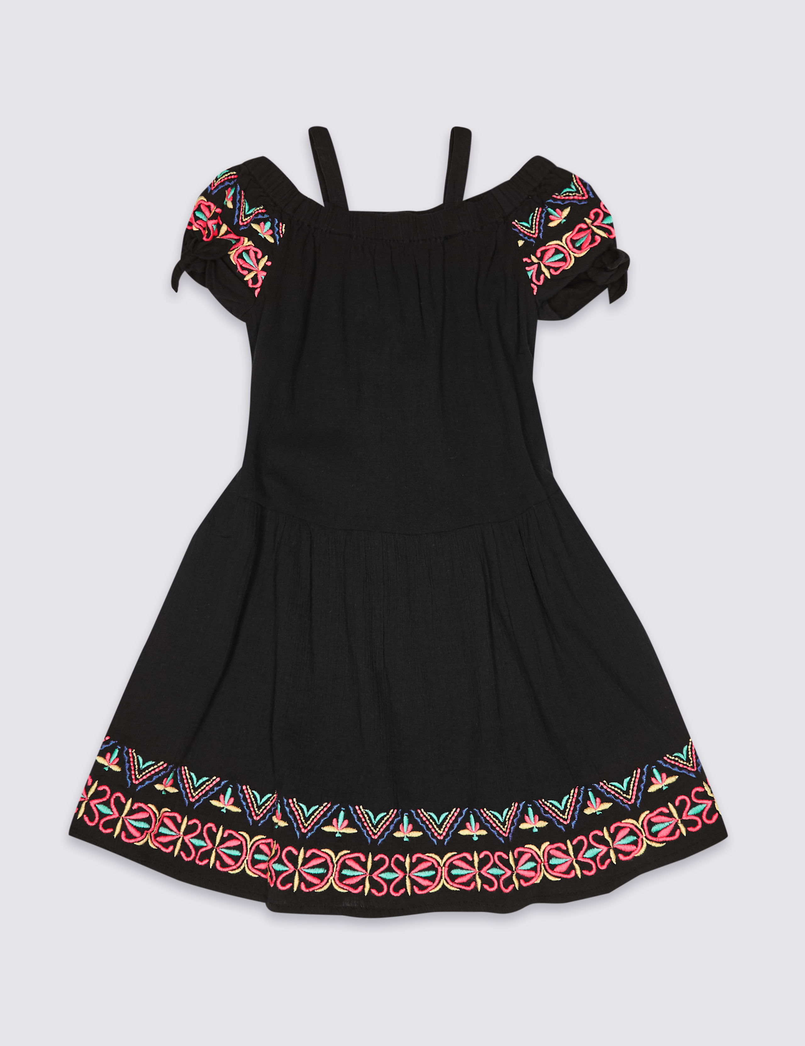 Embroidered Pure Cotton Dress (3-16 Years) 2 of 4