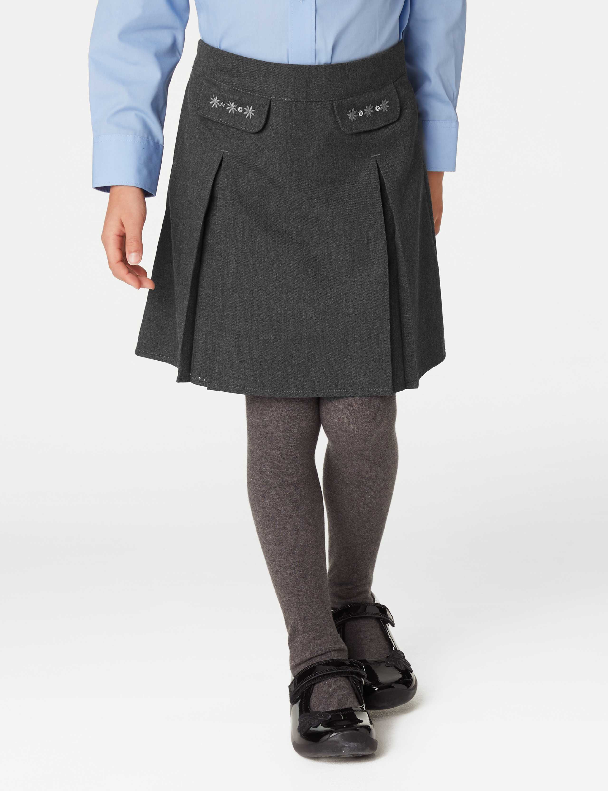 Girls' Embroidered School Skirt (2-18 Yrs) 3 of 6