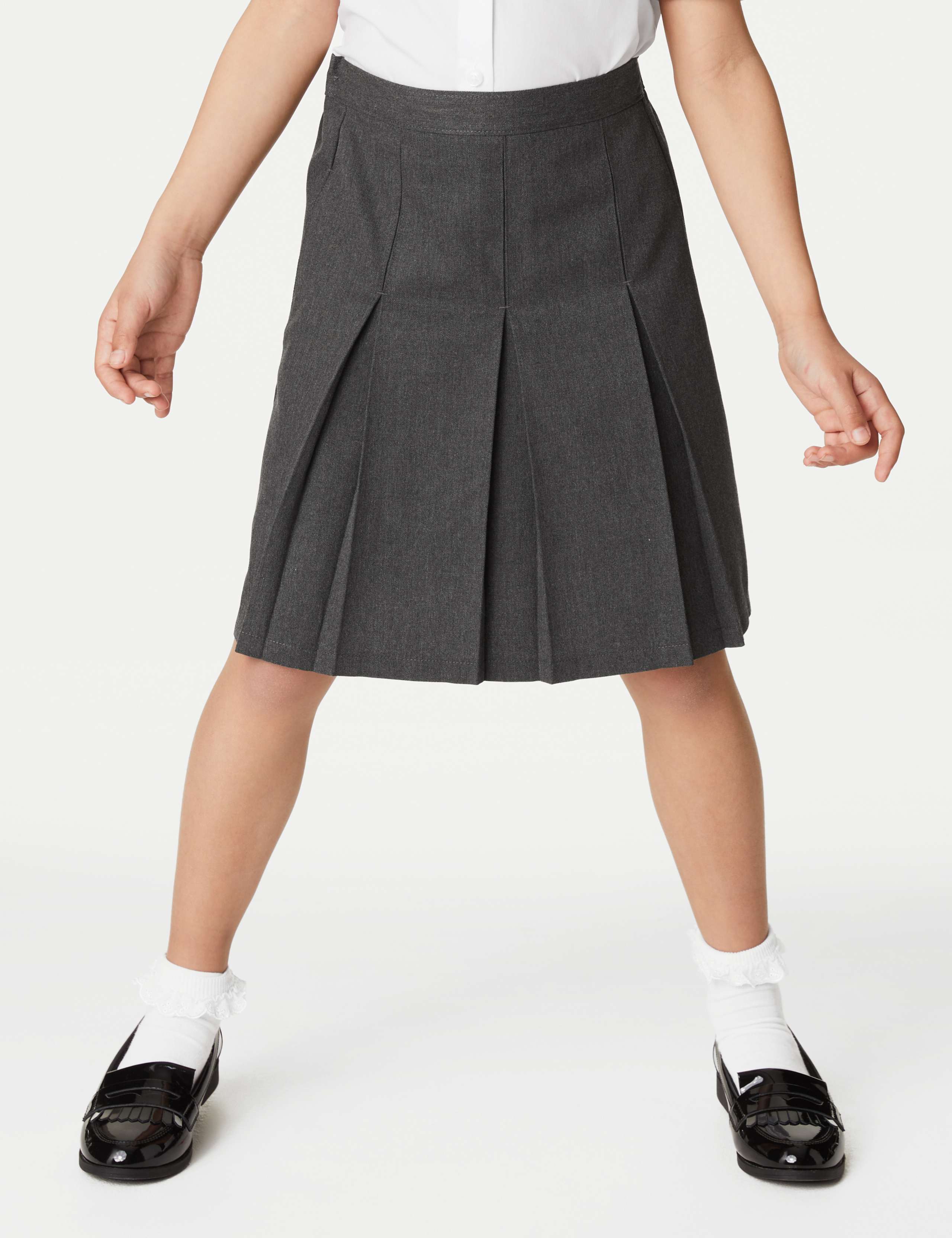 Girls' Plus Fit Permanent Pleats School Skirt (2-18 Yrs) 3 of 6