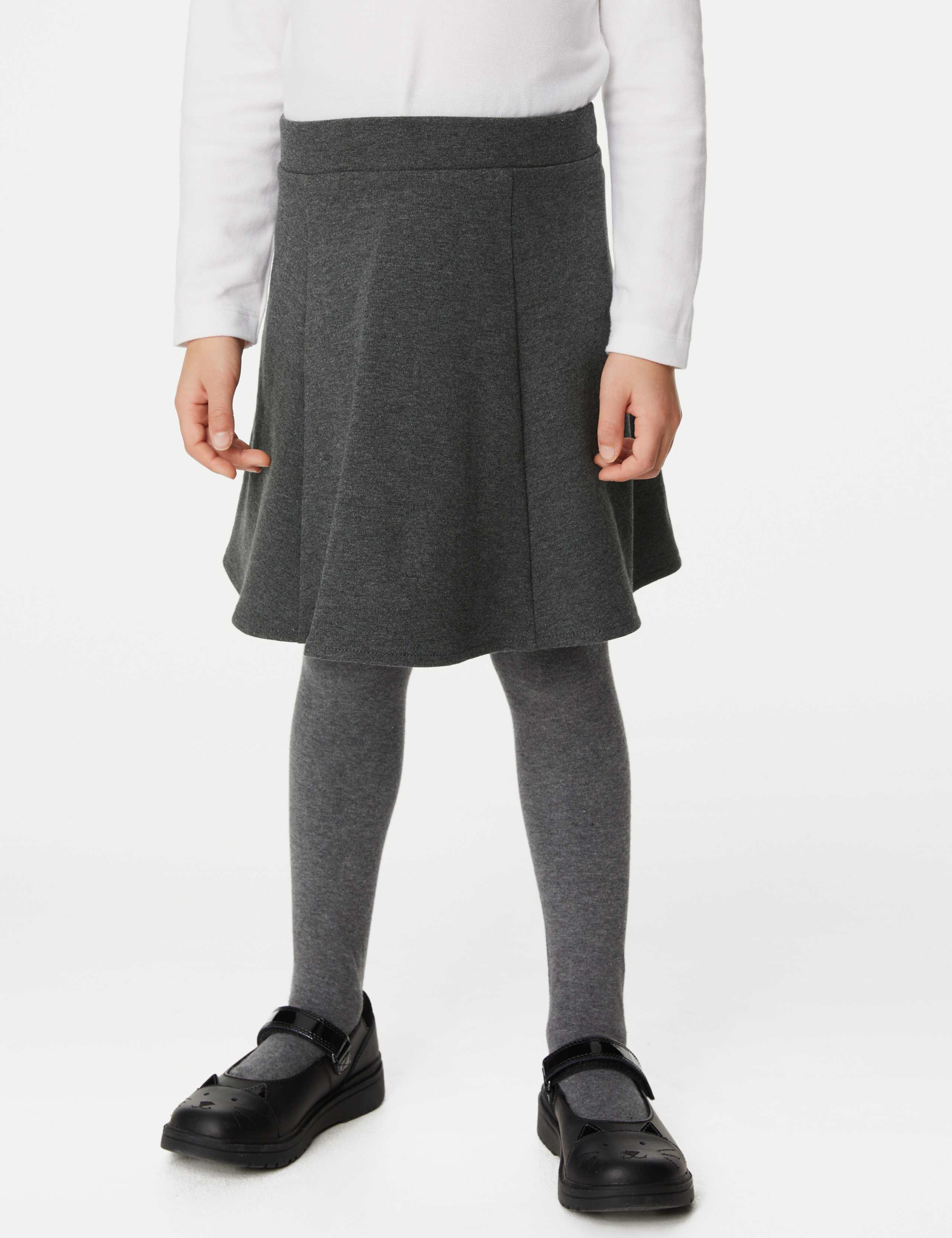 2 Pack Girls' Jersey Skater School Skirts (2-18 Yrs) 3 of 4