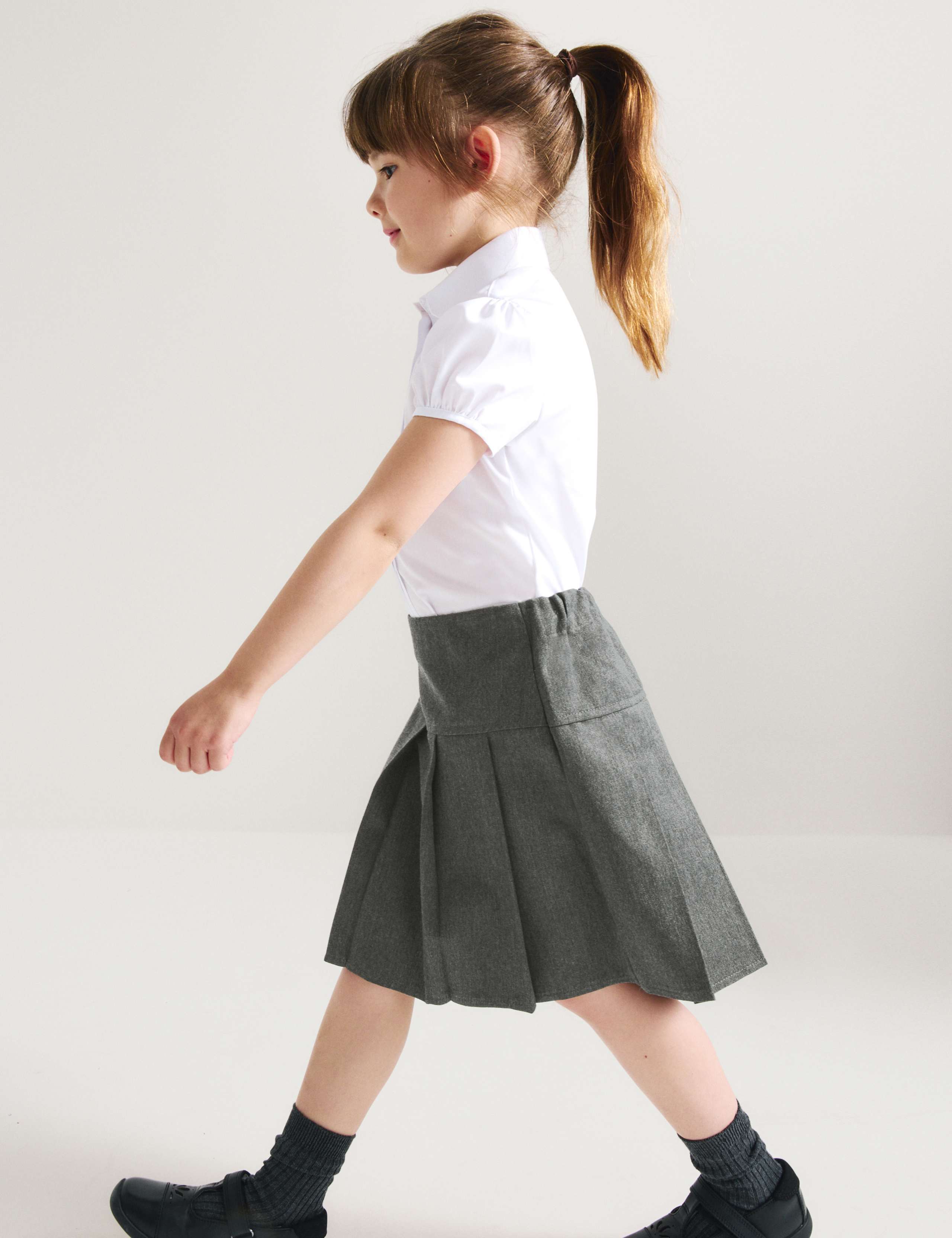 2 Pack Girls' Pleated School Skirts (2-18 Yrs) 3 of 7