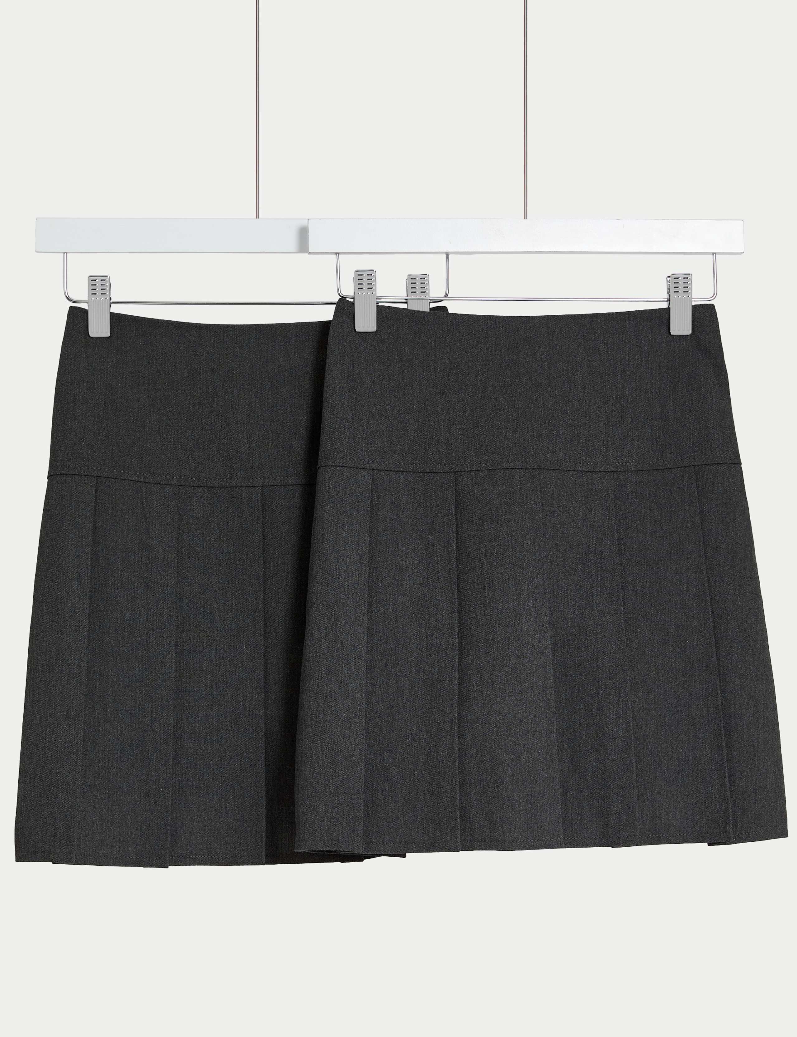 2 Pack Girls' Pleated School Skirts (2-18 Yrs) 2 of 2