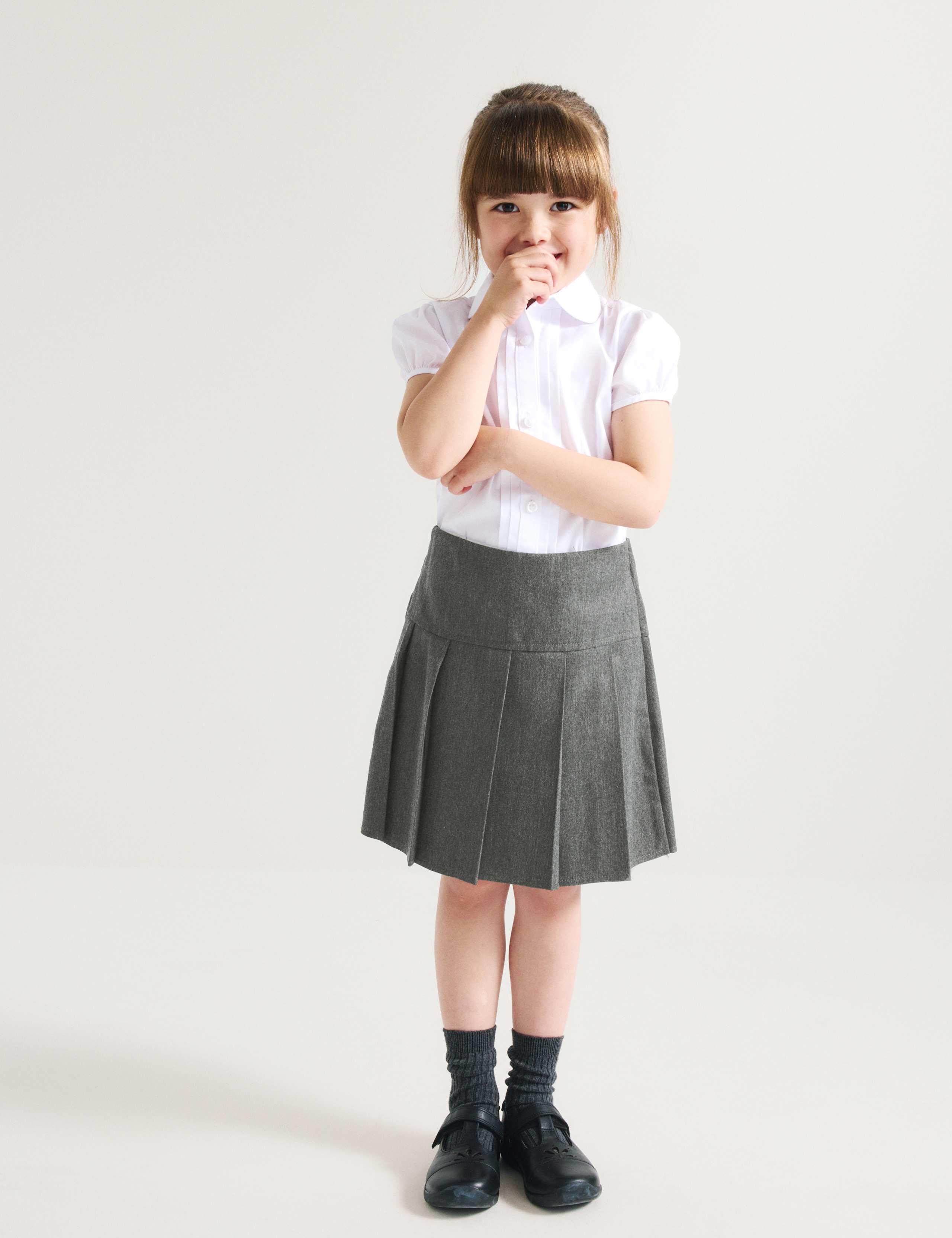 2 Pack Girls' Pleated School Skirts (2-18 Yrs) 2 of 7