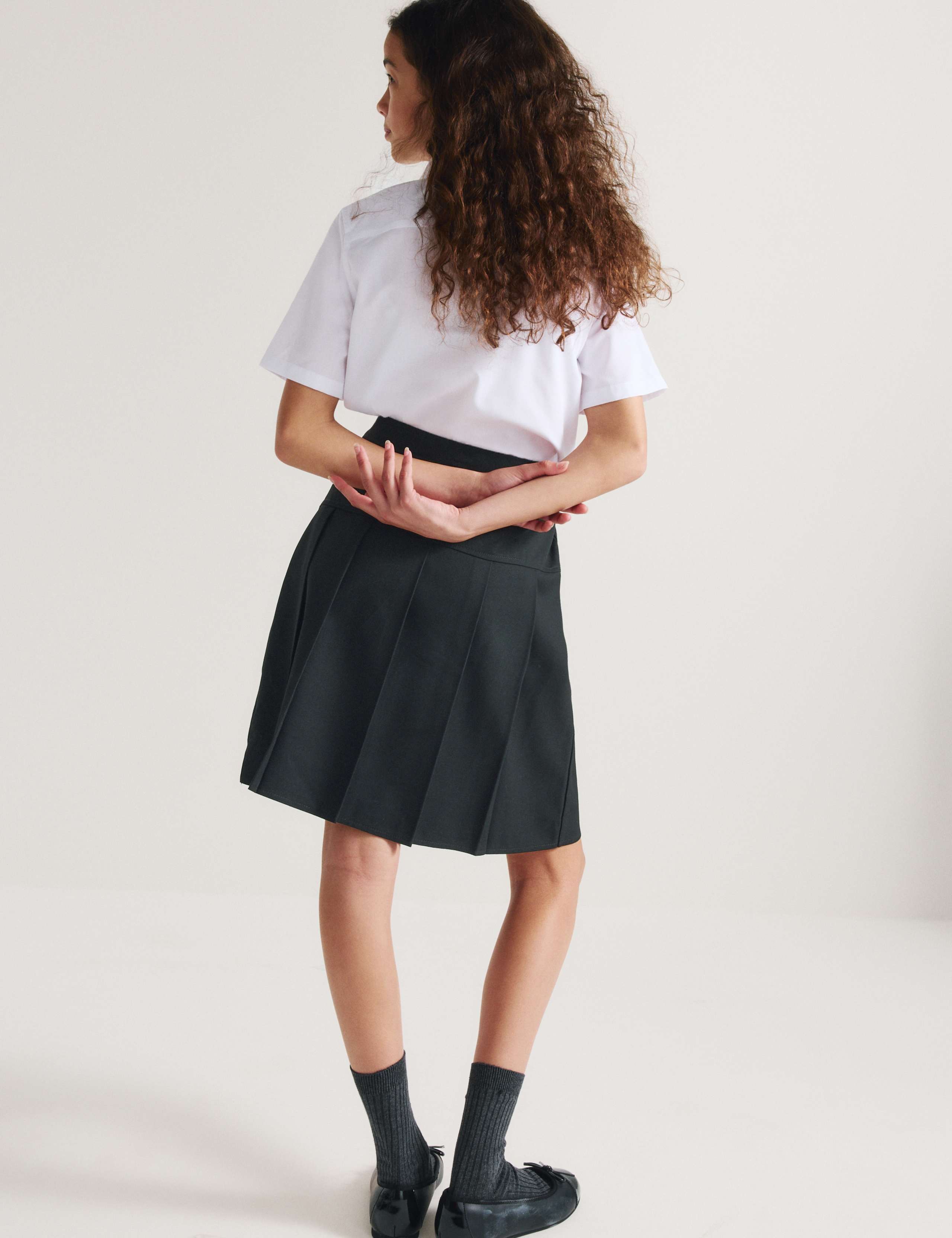 2 Pack Girls' Pleated School Skirts (2-18 Yrs) 4 of 5
