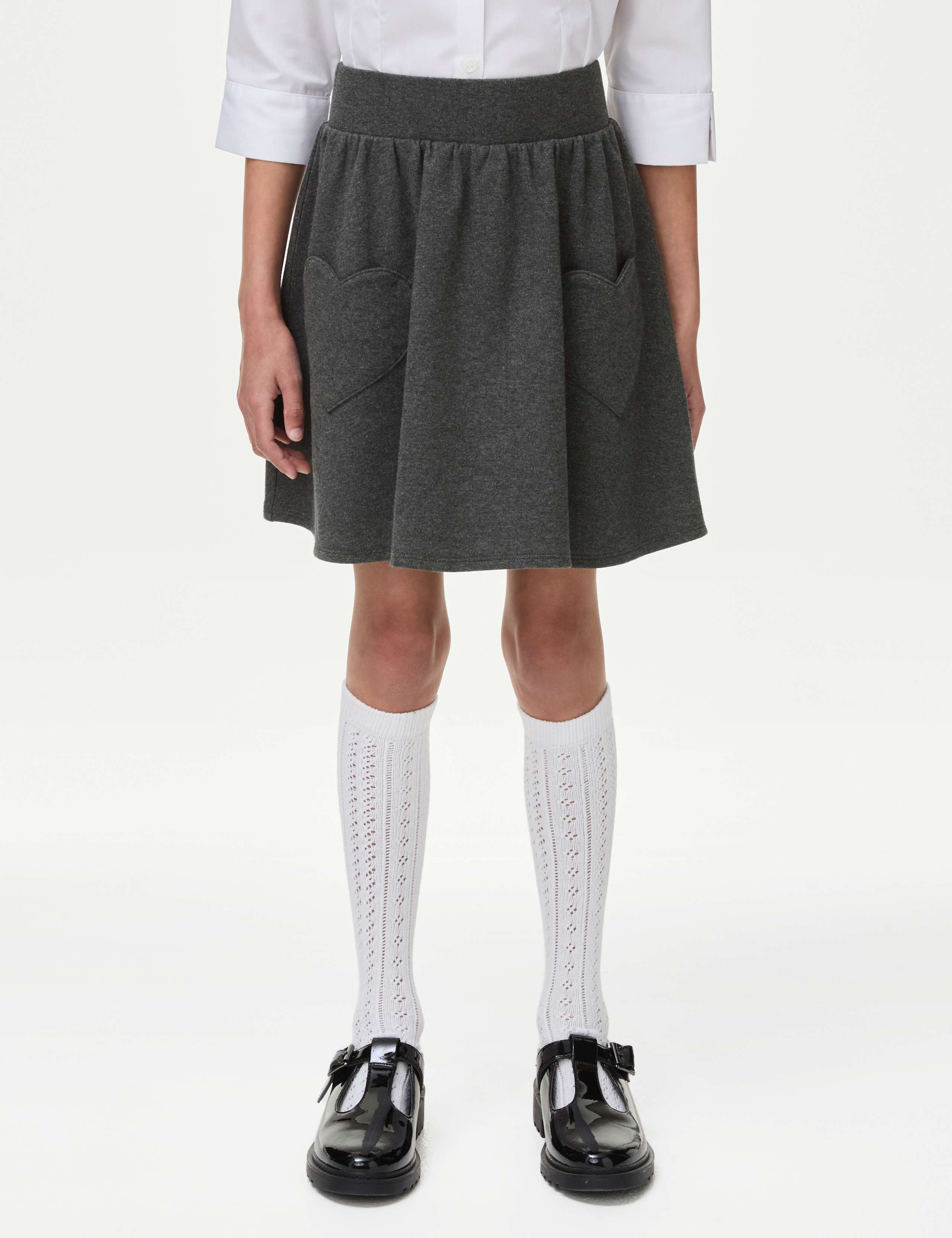 Girls' Cotton Rich Skater School Skirt (2-14 Yrs) 4 of 5