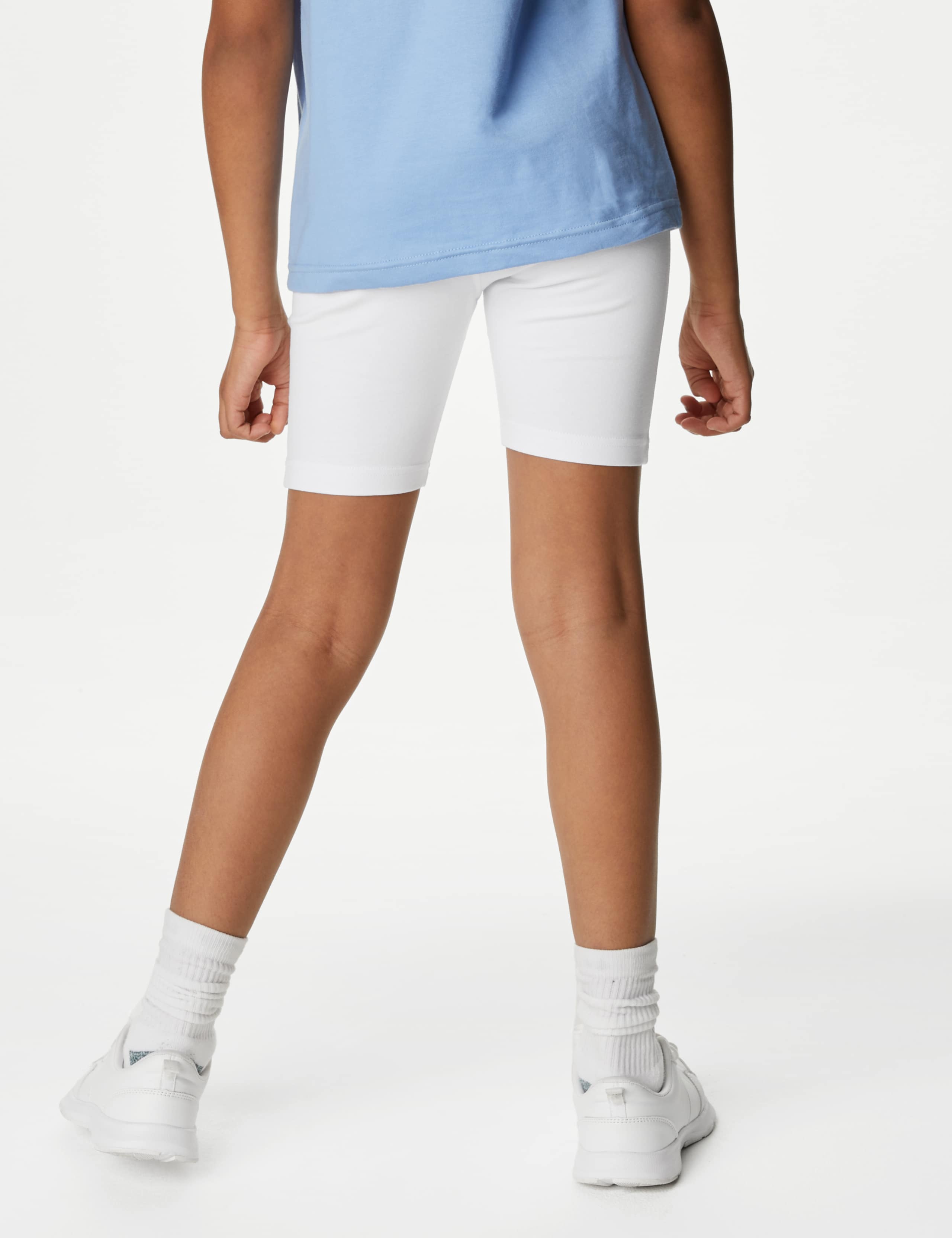 2pk Girls' Cotton Rich School Cycling Shorts (2-16 Yrs) 4 of 5