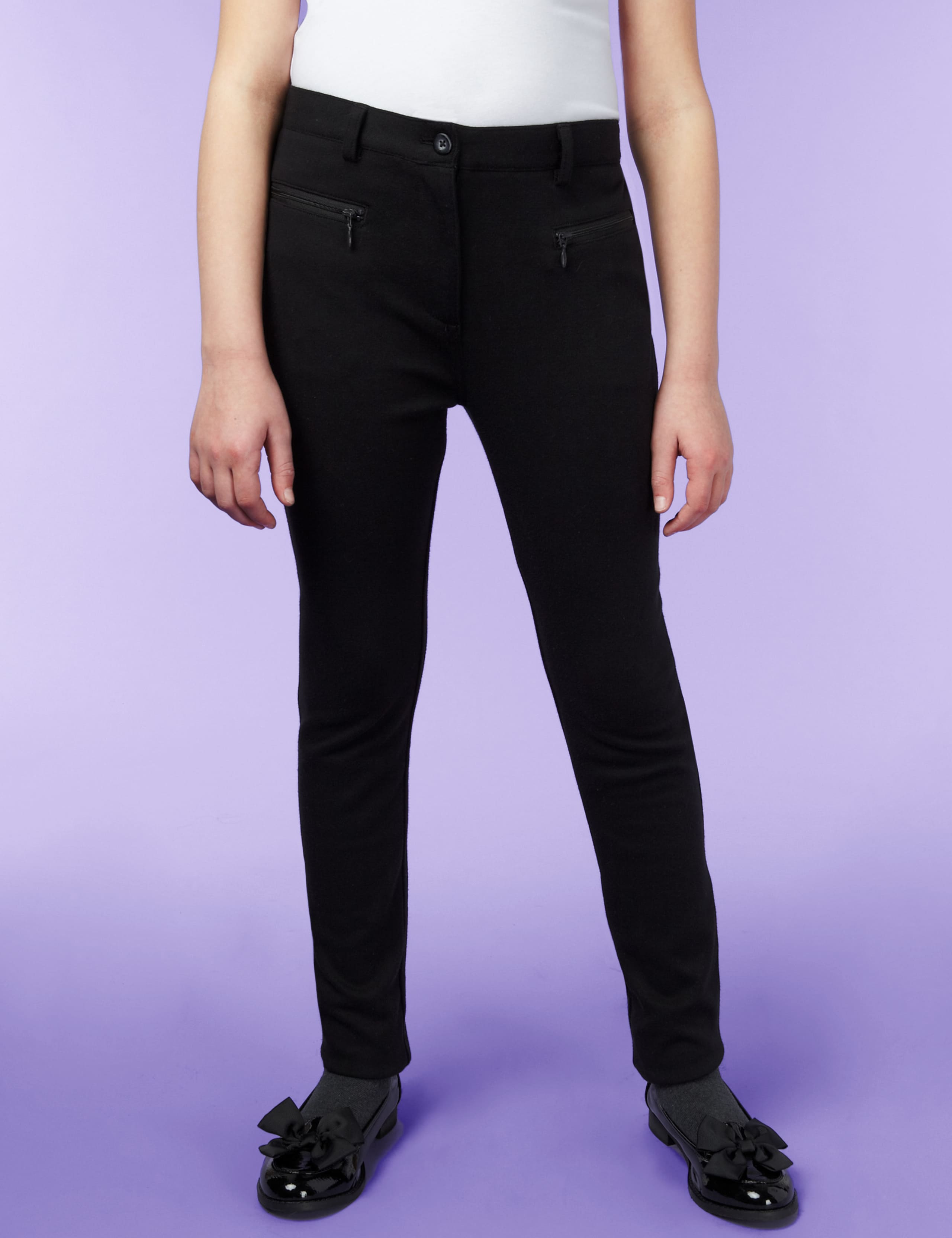 Girls' Skinny Knitted Trousers (Older Girls) 1 of 7