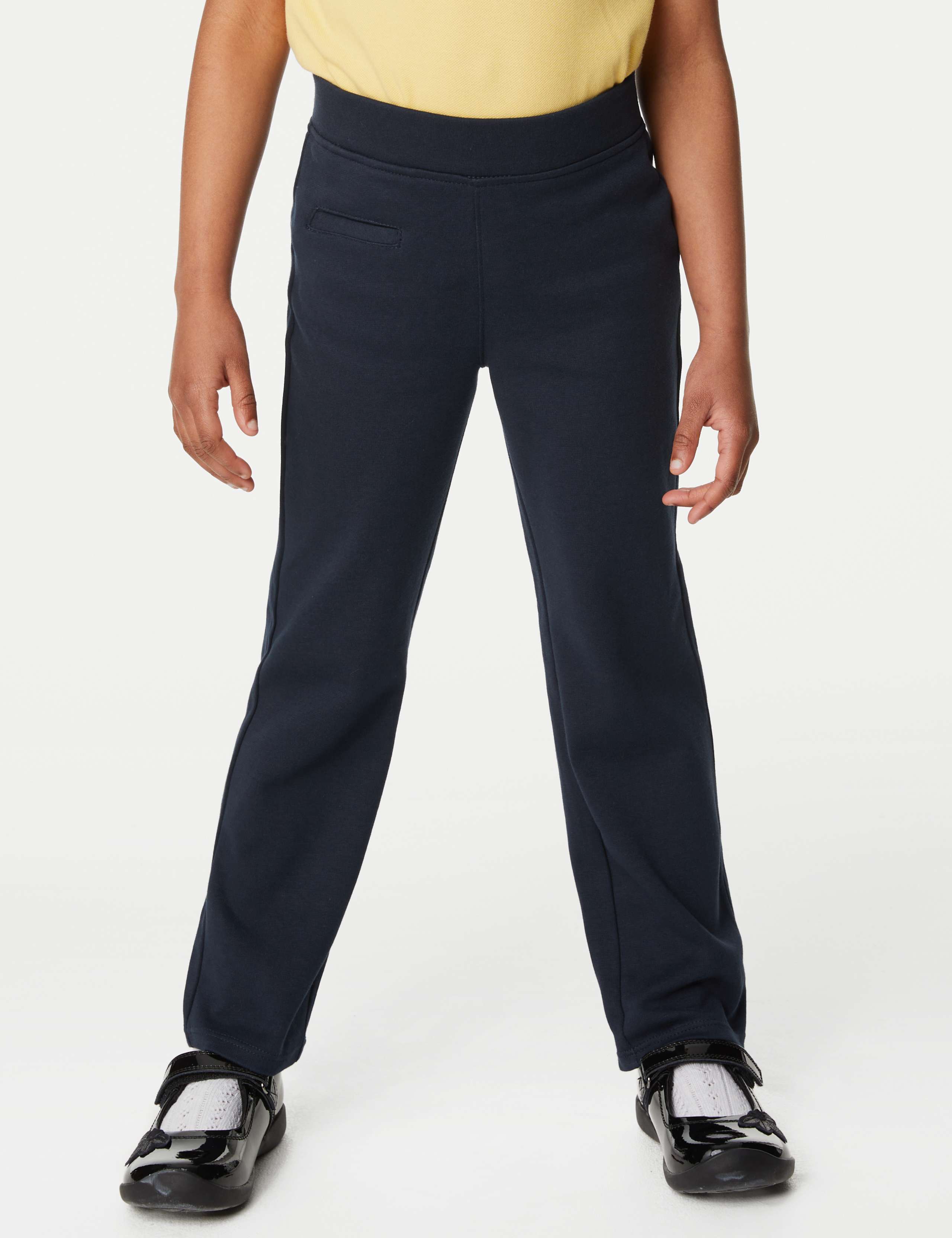 Girls' Regular Leg Jersey School Trousers (2-16 Yrs) 3 of 5