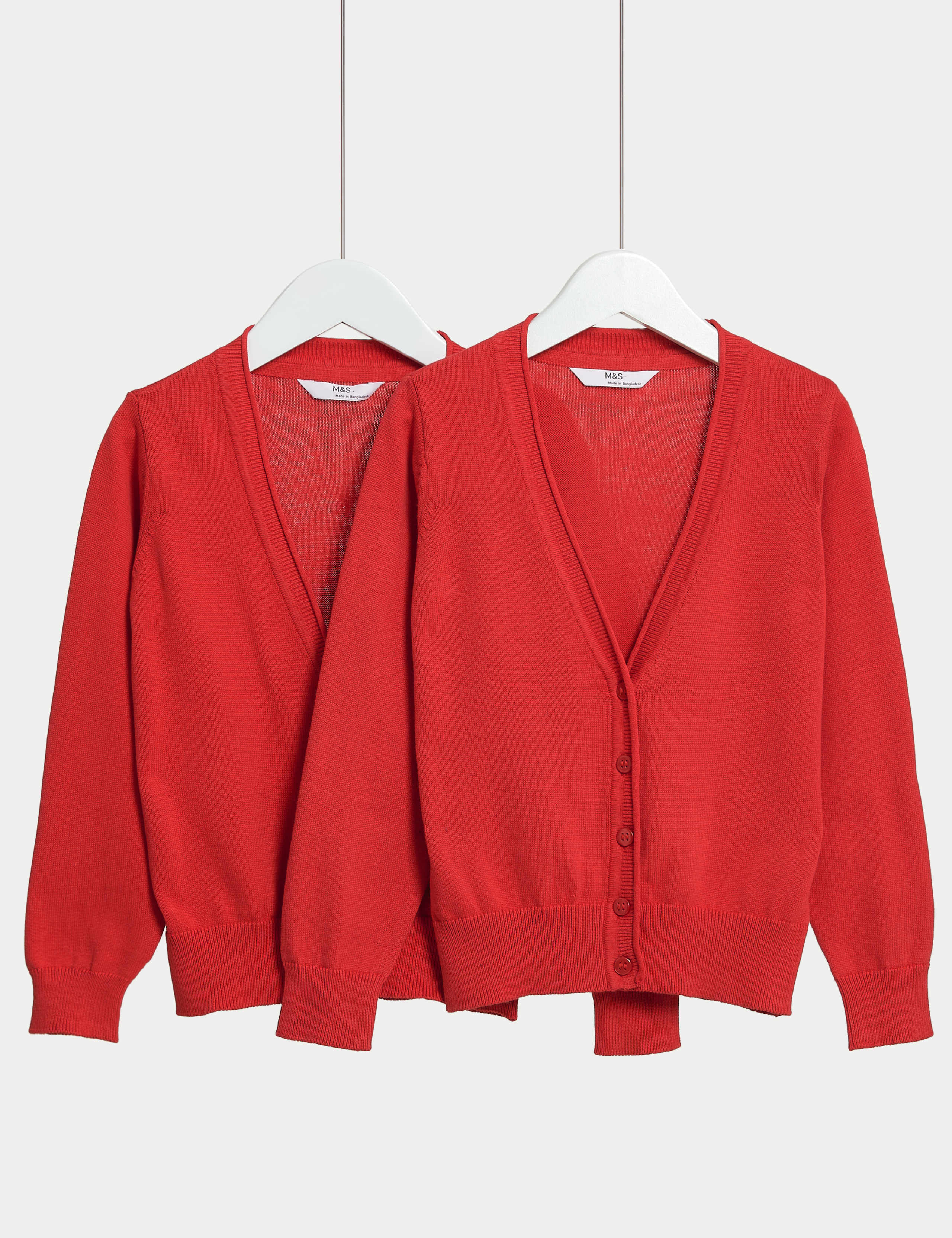 2pk Girls' Pure Cotton School Cardigan (3-18 Yrs) 2 of 4
