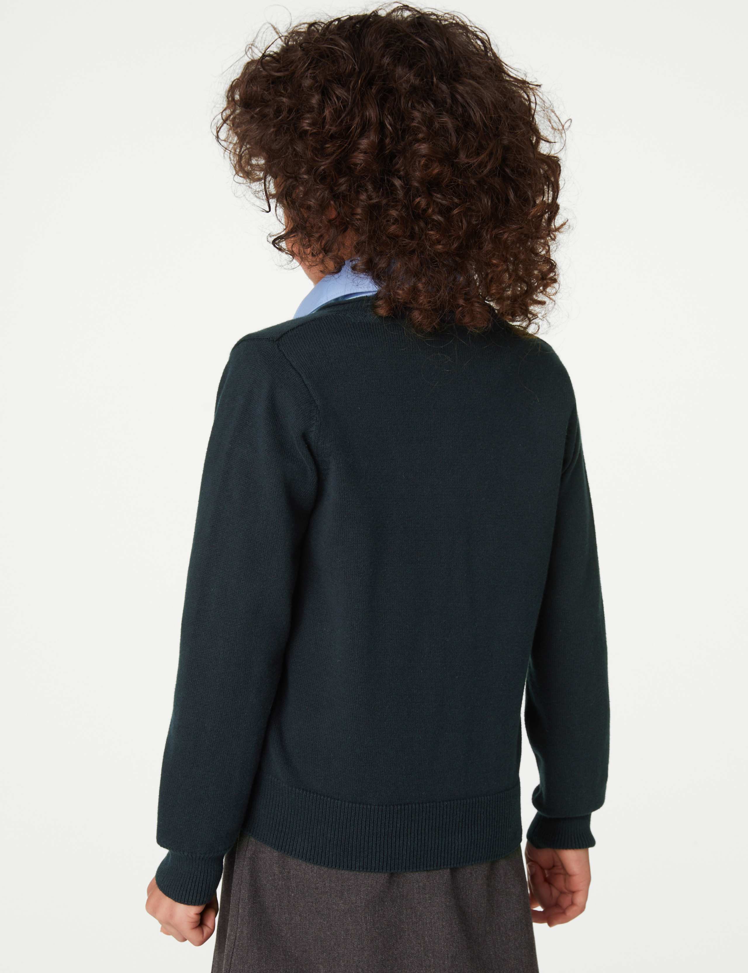 2pk Girls' Pure Cotton School Cardigan (3-18 Yrs) 4 of 4