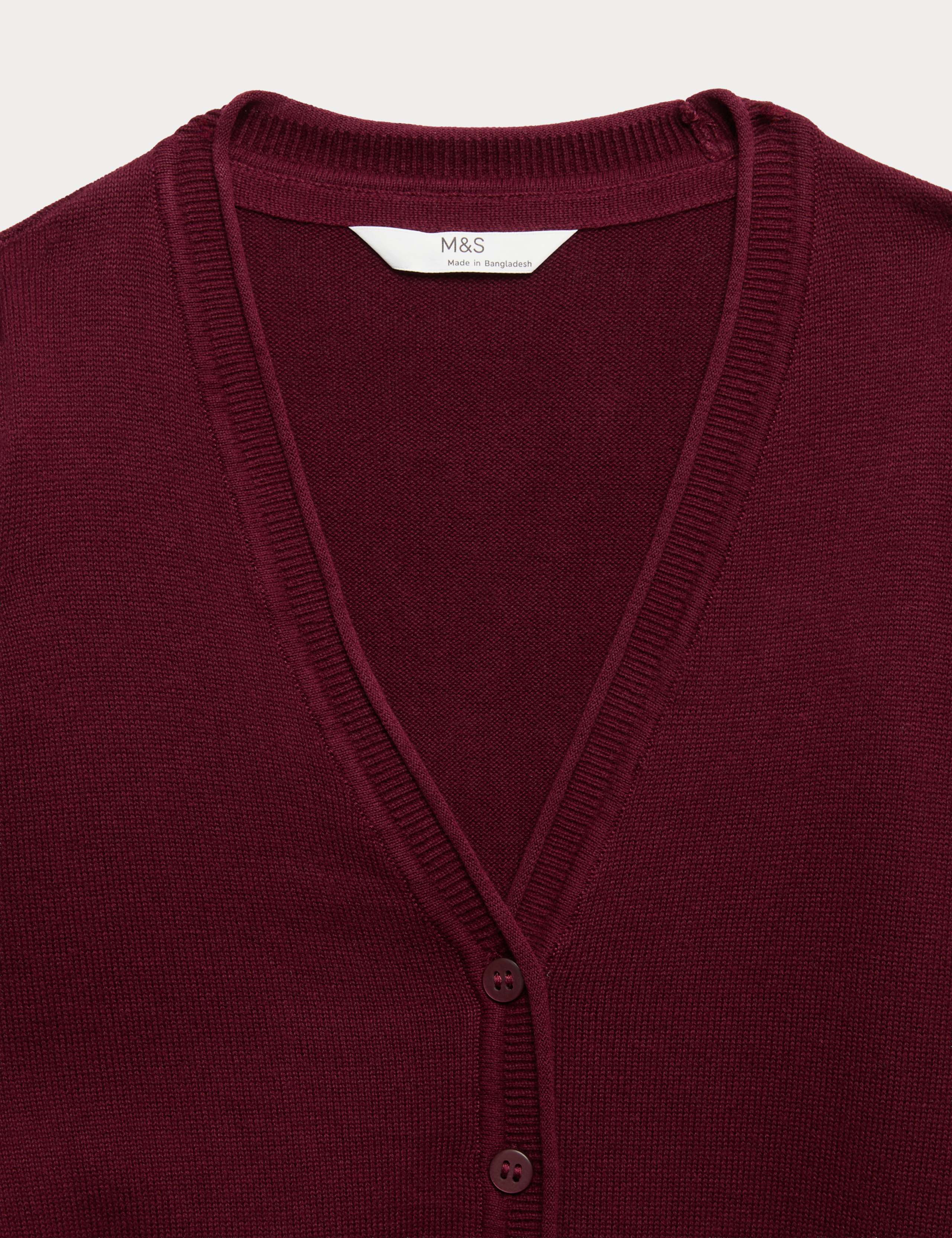 2 Pack Girls' Pure Cotton School Cardigan (3-18 Yrs) 2 of 2