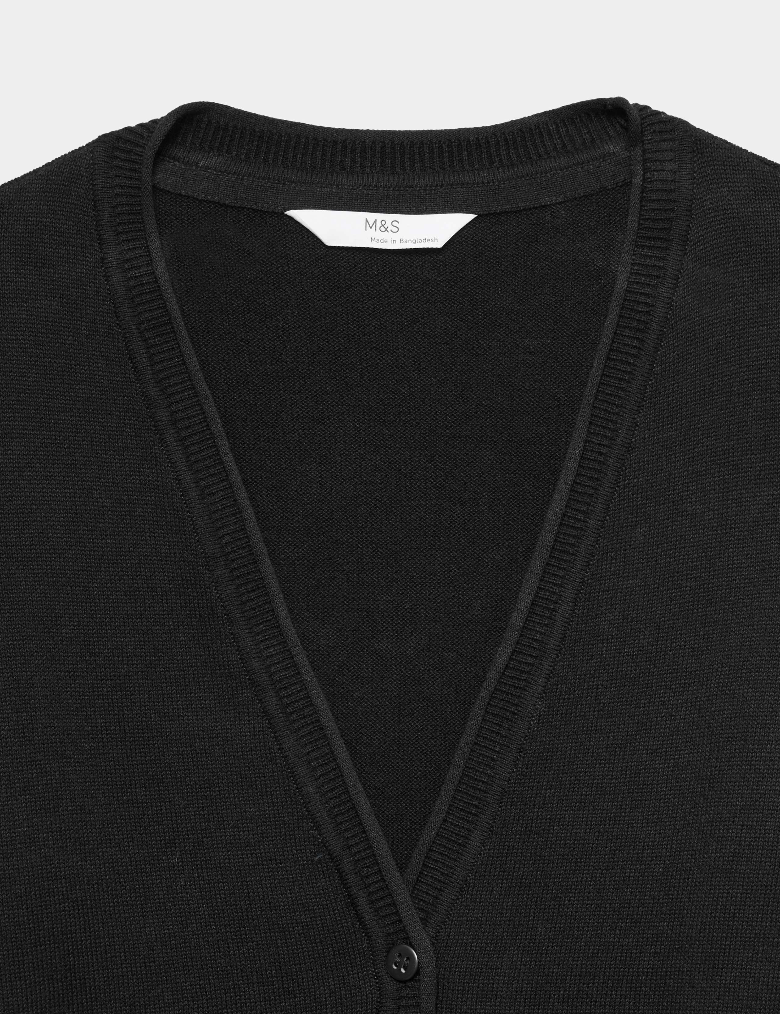 2 Pack Girls' Pure Cotton School Cardigan (3-18 Yrs) 2 of 2