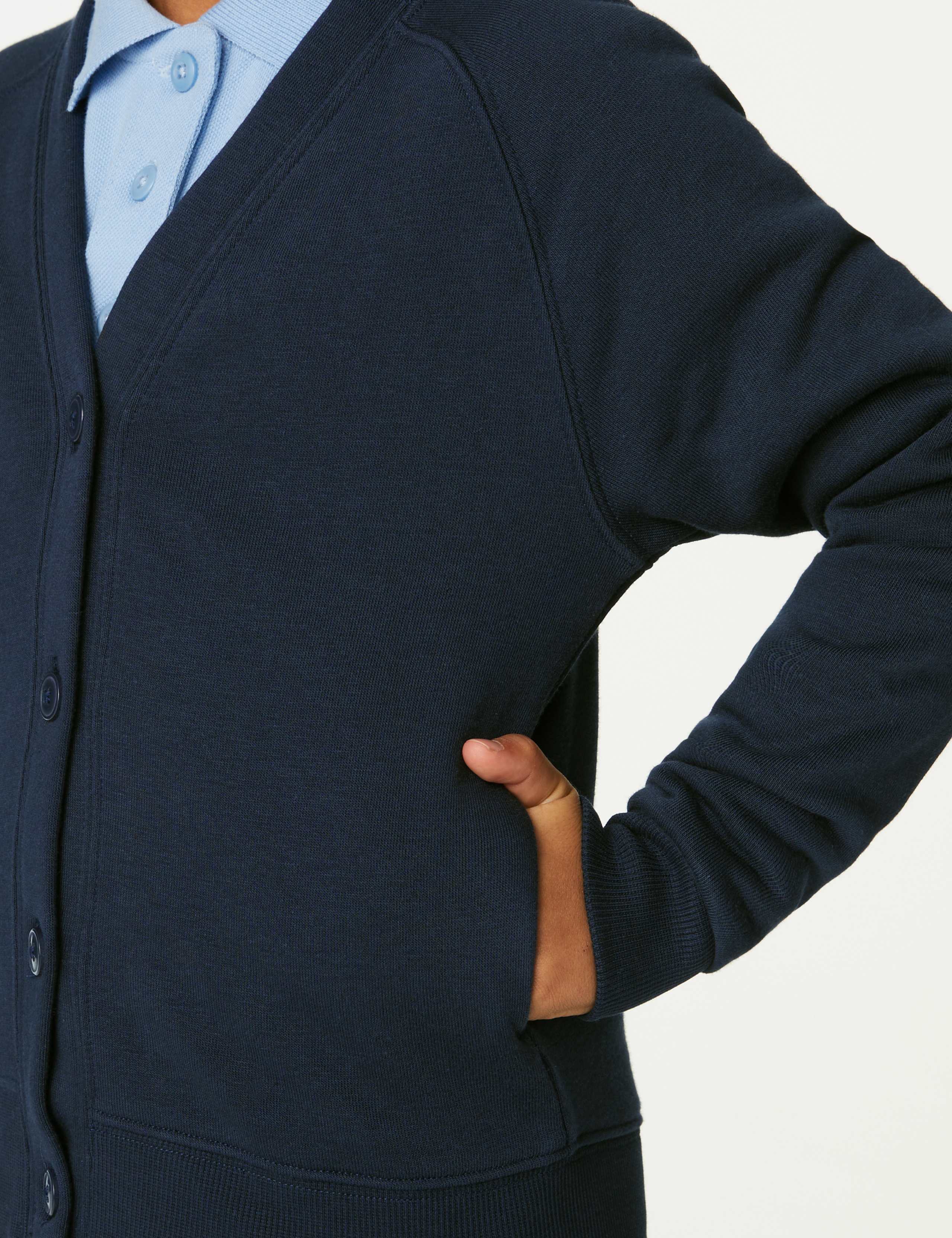 Girls' Jersey School Cardigan (2-18 Yrs) 3 of 4