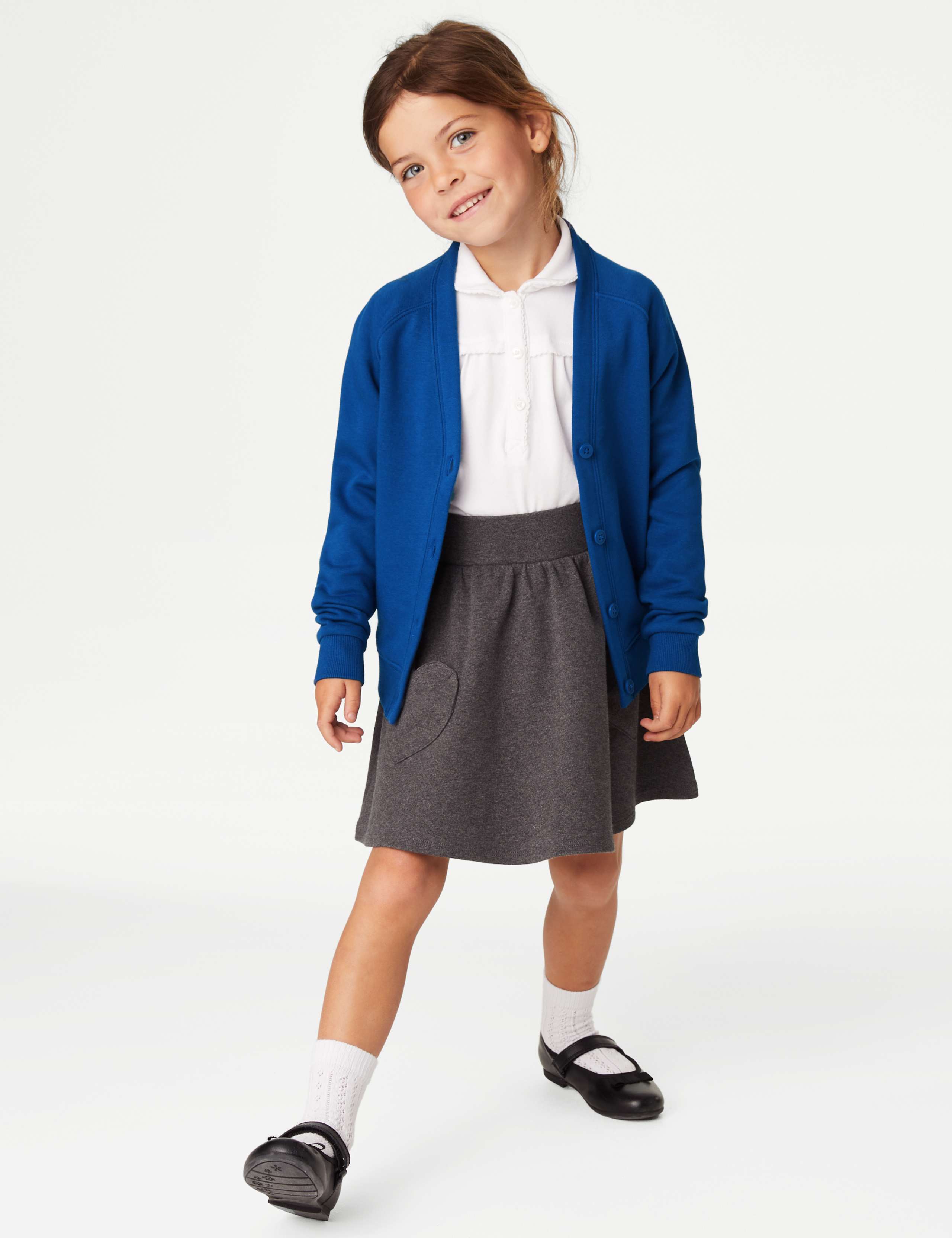 Girls' Jersey School Cardigan (2-18 Yrs) 3 of 4