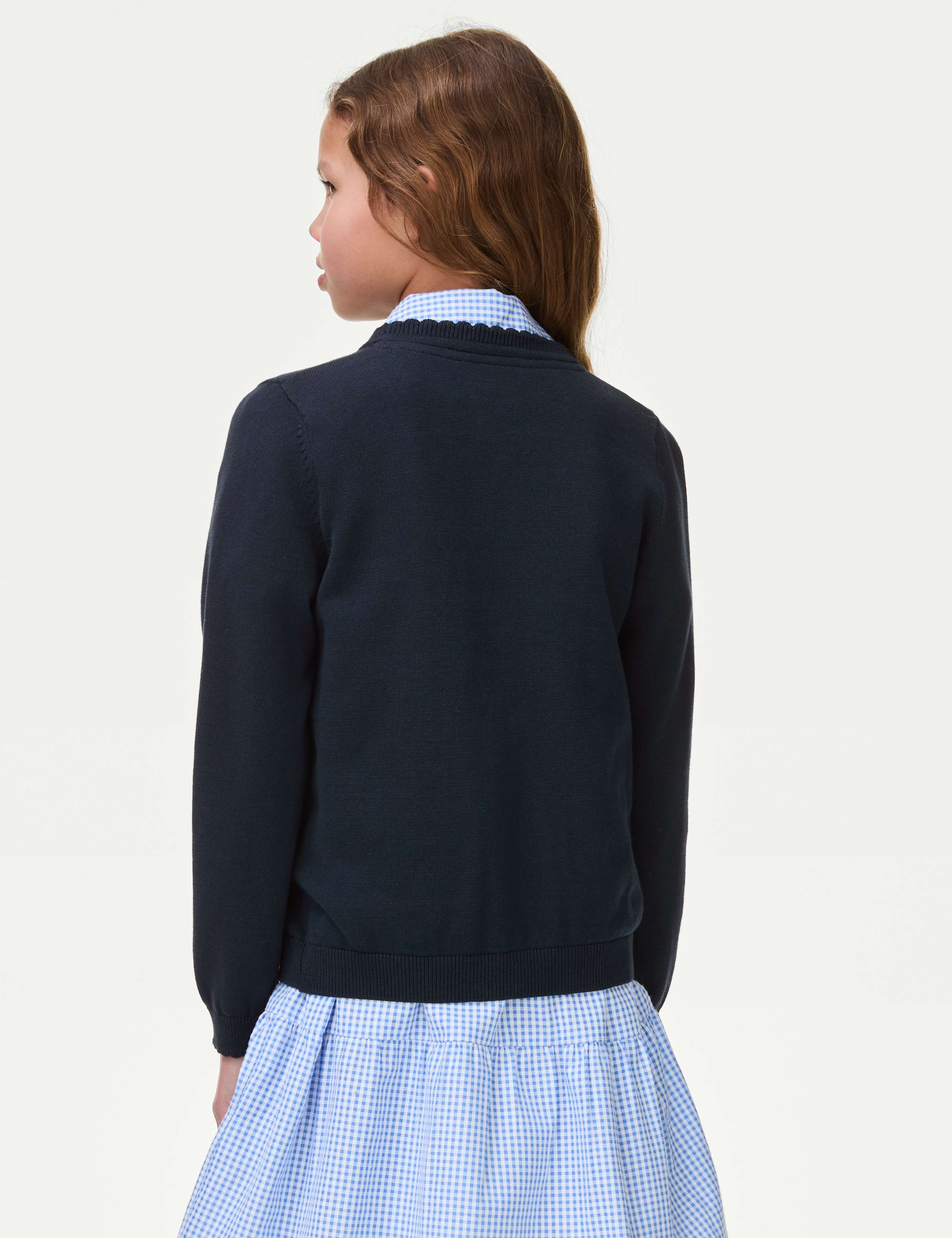Girls' Pure Cotton School Cardigan (2-18 Yrs) 5 of 5