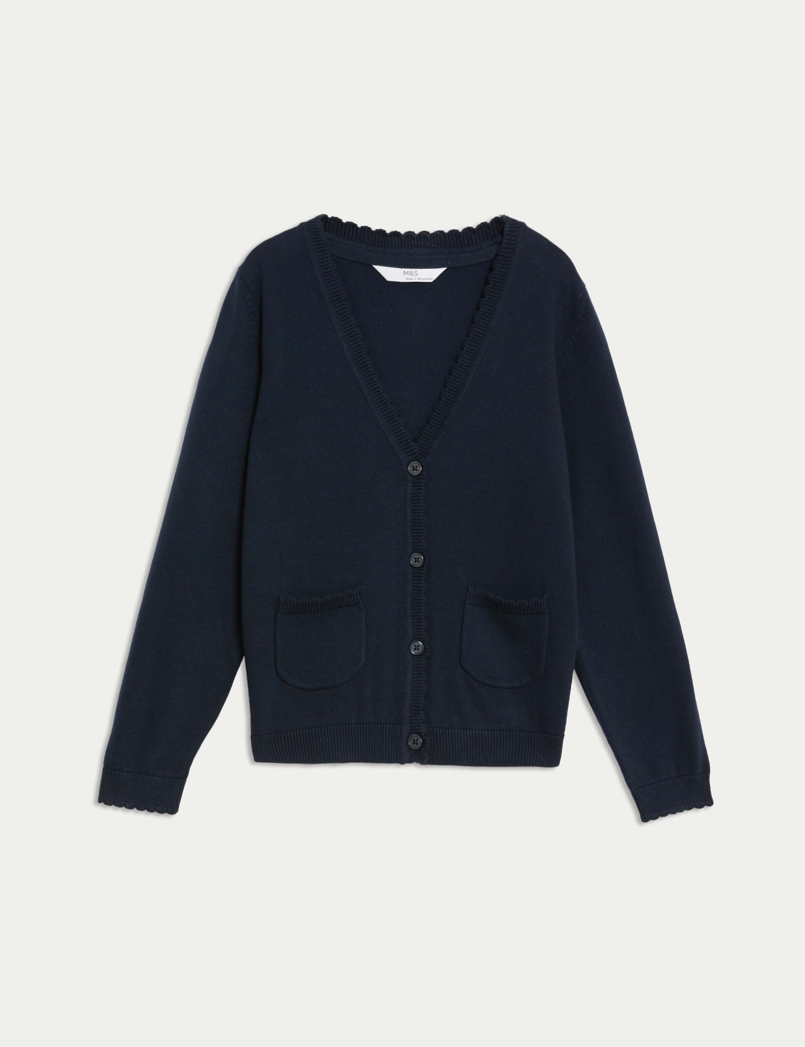 Girls' Pure Cotton School Cardigan (2-18 Yrs) 2 of 5