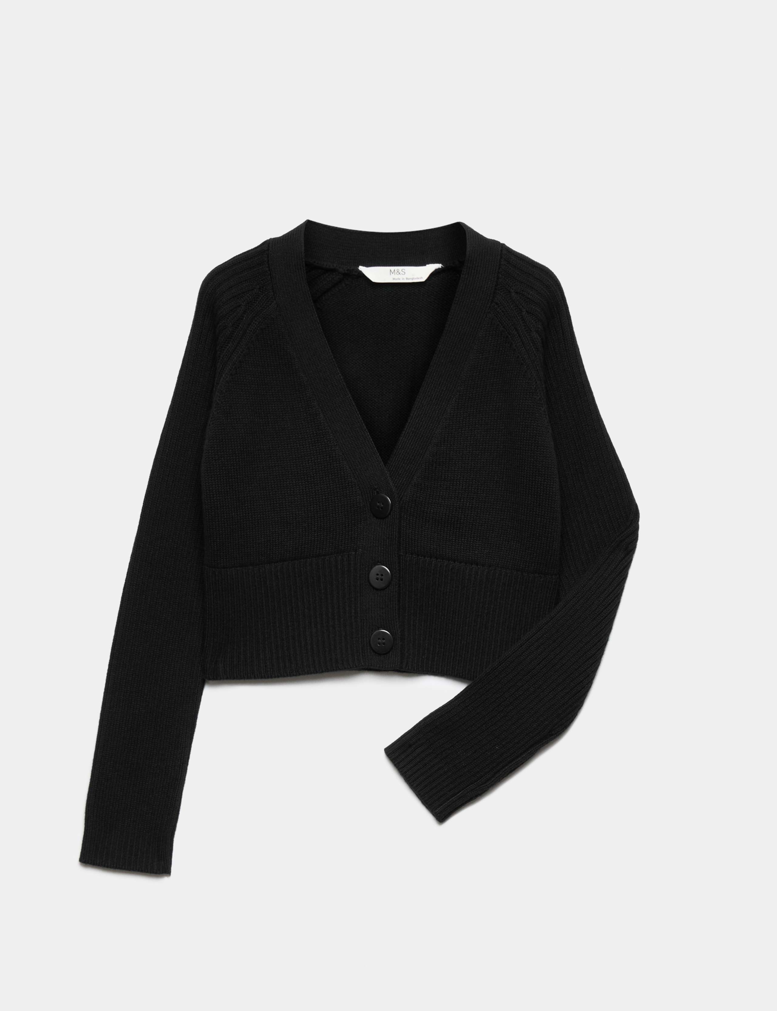 Pure Cotton V-Neck StayNew™ School Cardigan 1 of 1