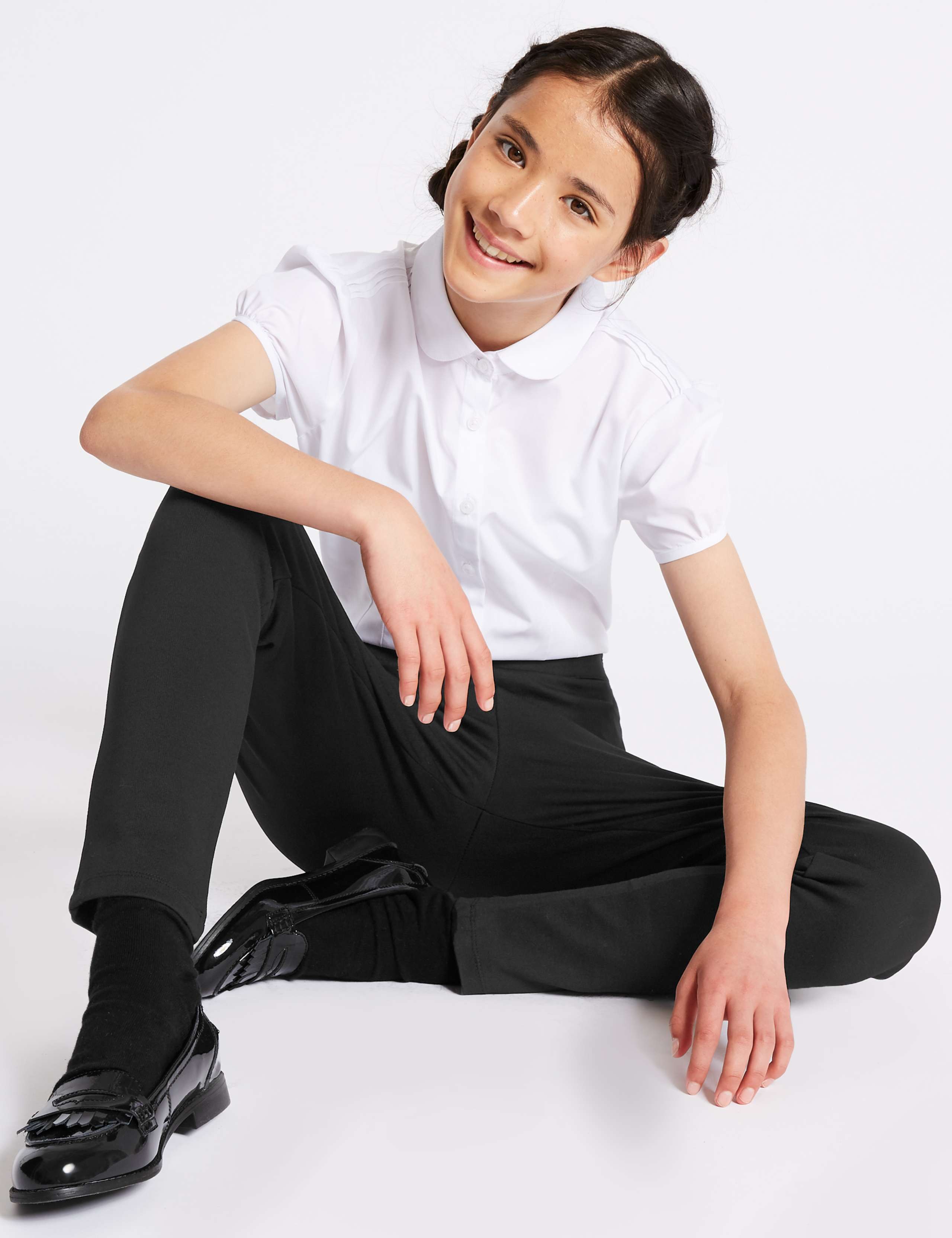 Senior Girls’ Skinny Leg Jersey School Trousers 1 of 4