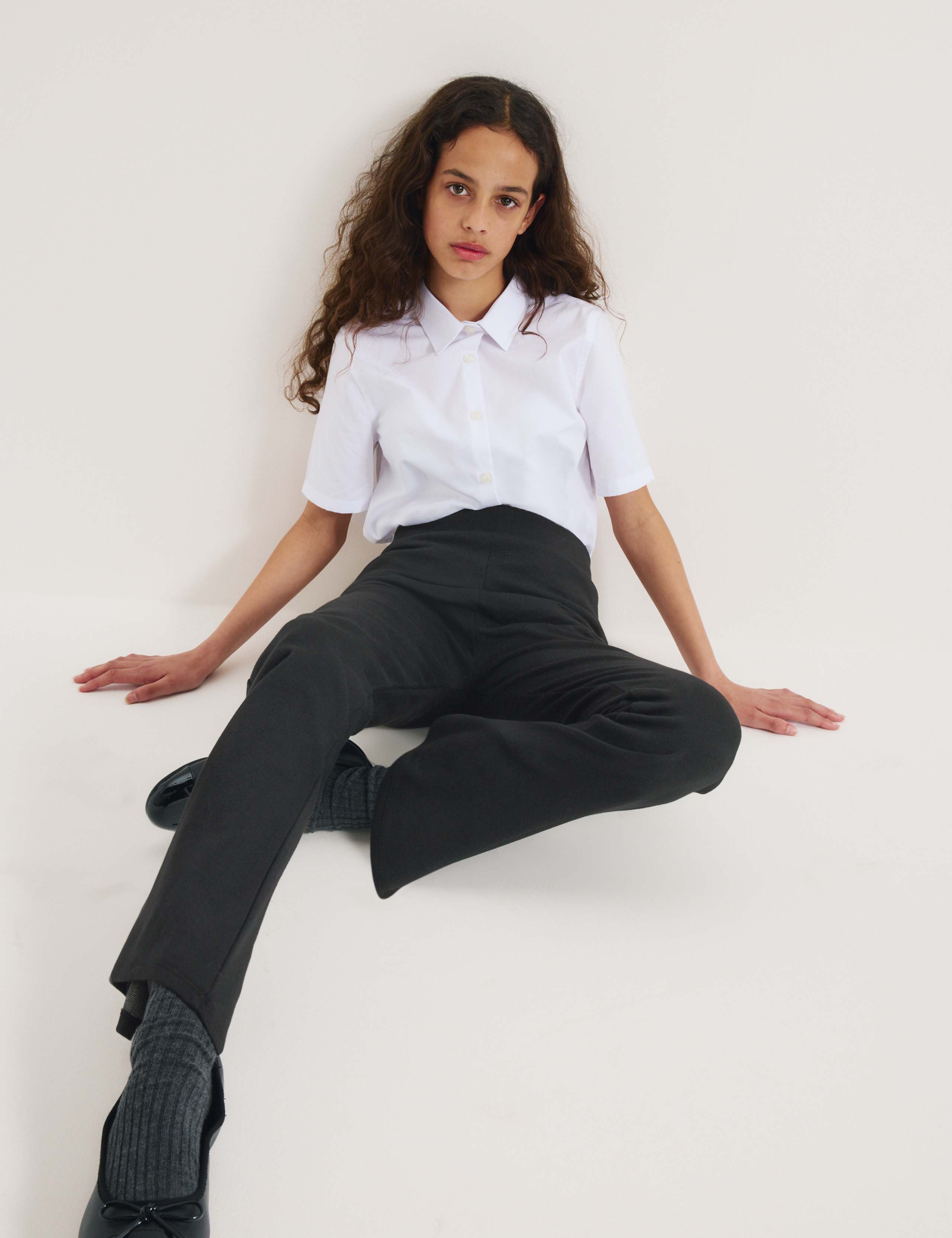 Senior Girls' Knitted Kickflare Trousers (9-18 Yrs) 5 of 7