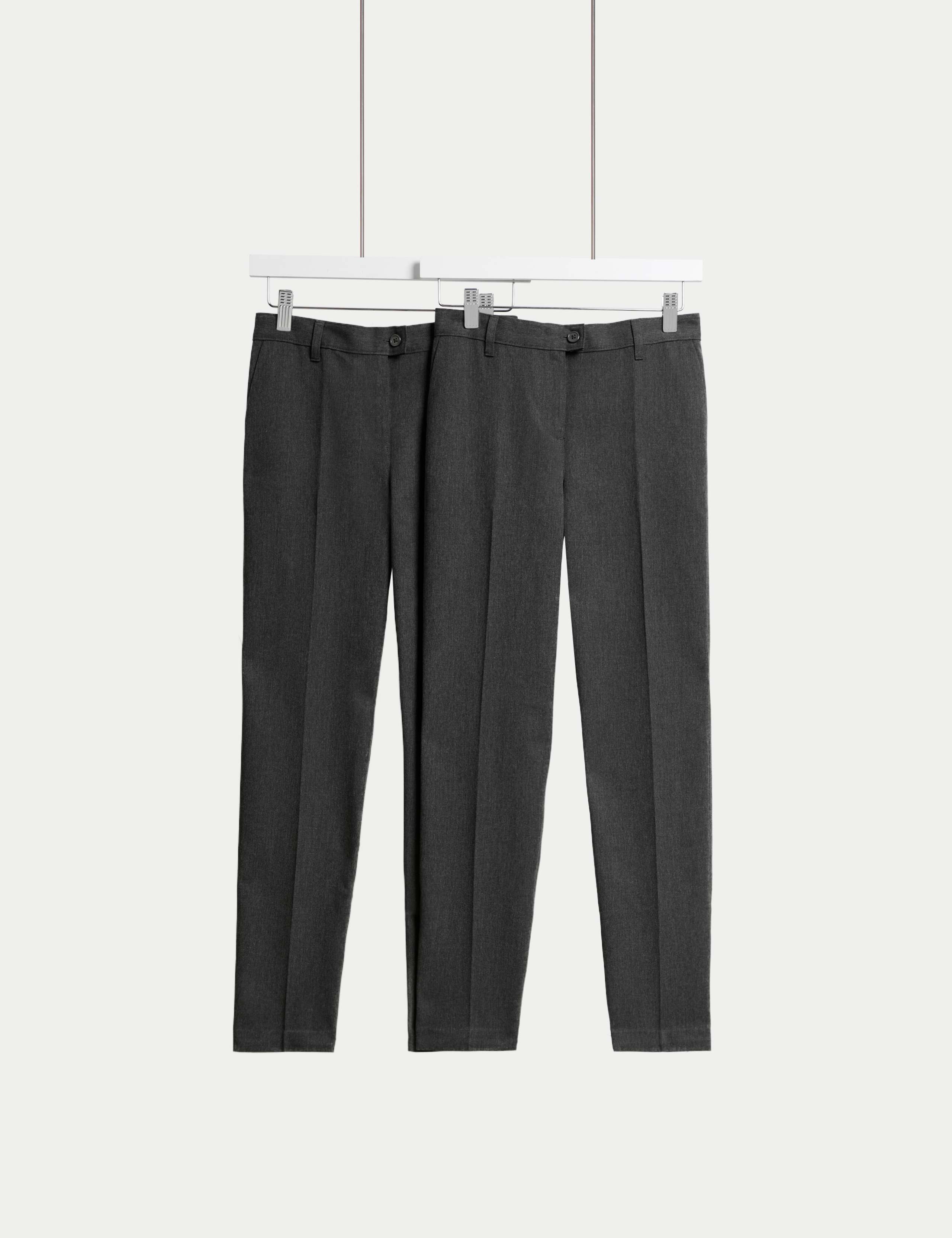 2pk Girls' Regular Leg School Trousers (2-18 Yrs) 1 of 2