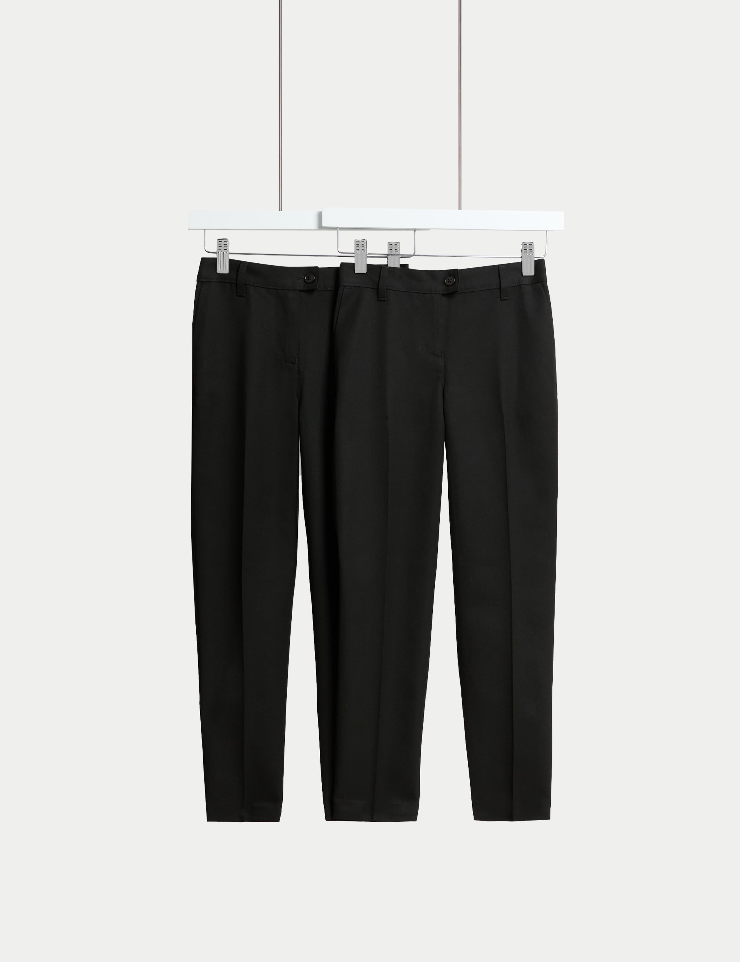 2 Pack Girls' Regular Leg School Trousers (2-18 Yrs) 1 of 2