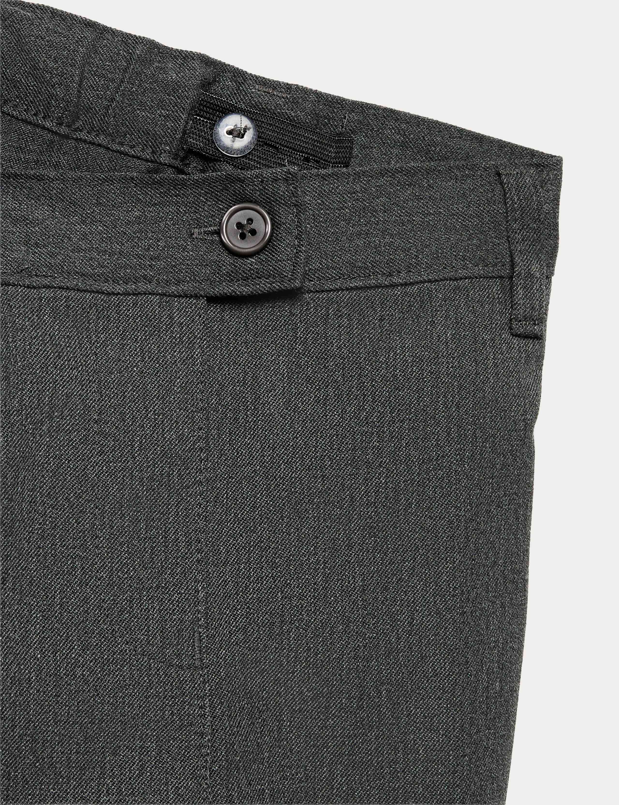 2 Pack Girls' Regular Leg Slim Waist School Trousers 2 of 2