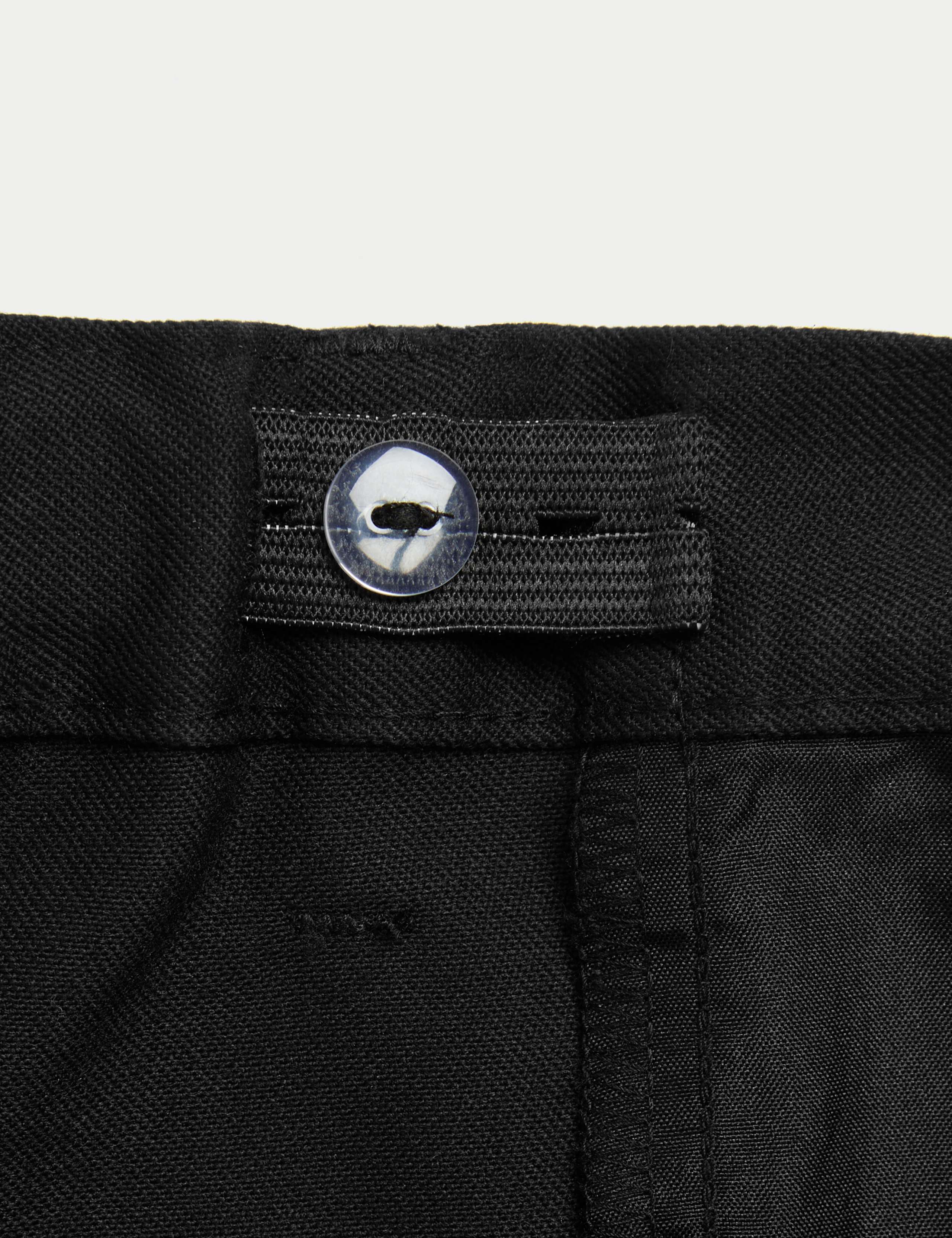 2 Pack Girls' Regular Leg Slim Waist School Trousers 2 of 2