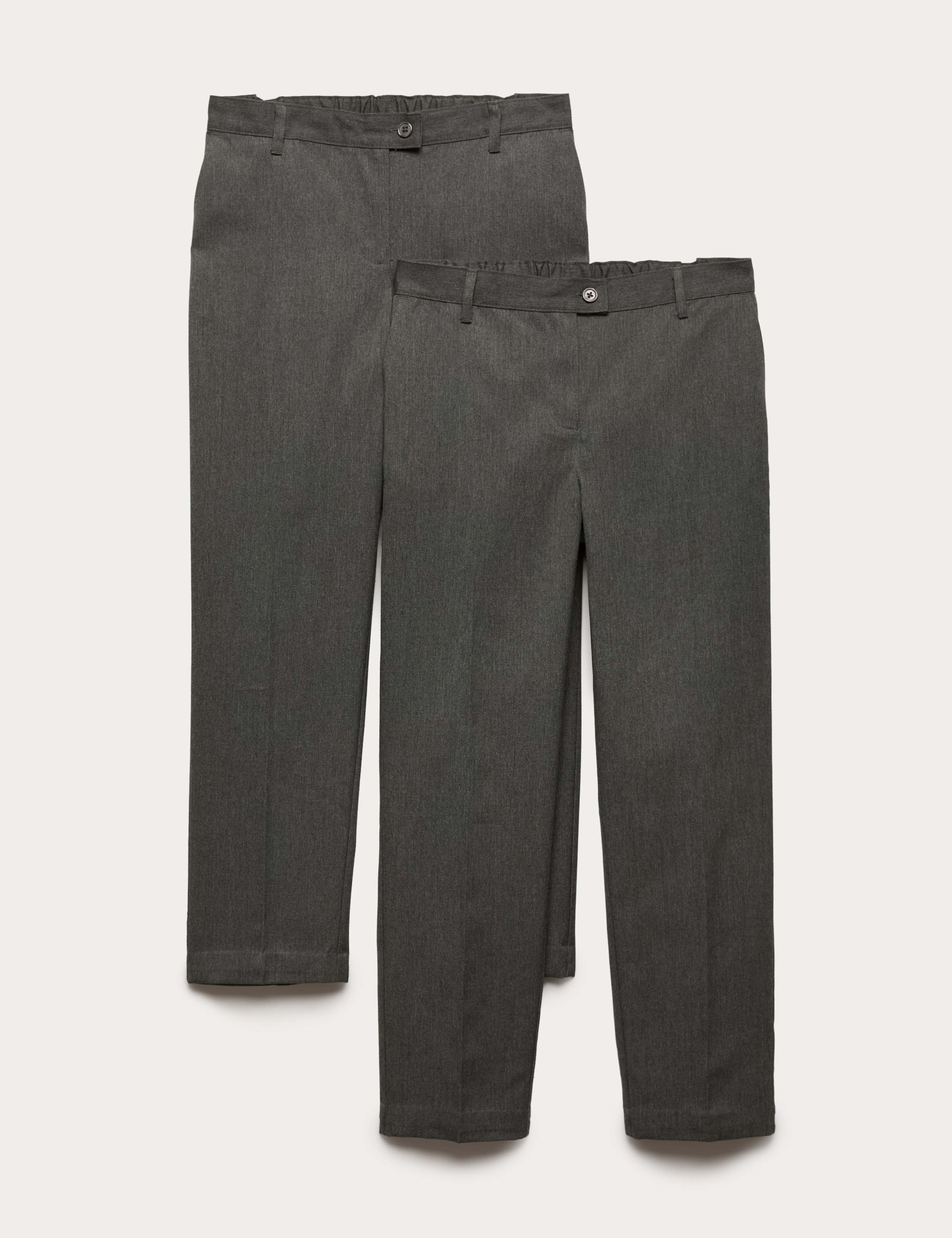 2 Pack Girls Regular Leg Trousers (2-18 Yrs) 1 of 2