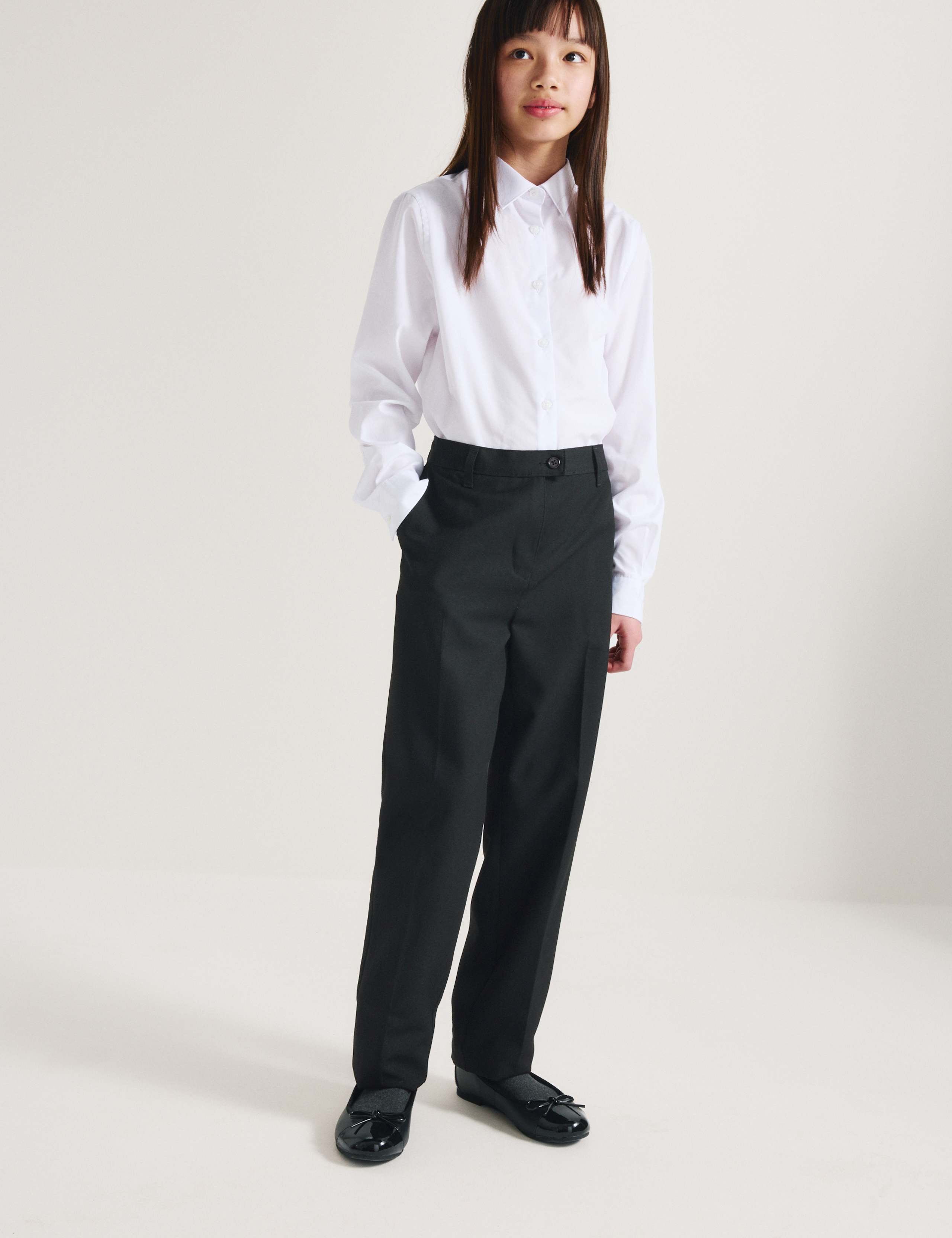 2 Pack Girls Regular Leg Trousers (2-18 Yrs) 2 of 7