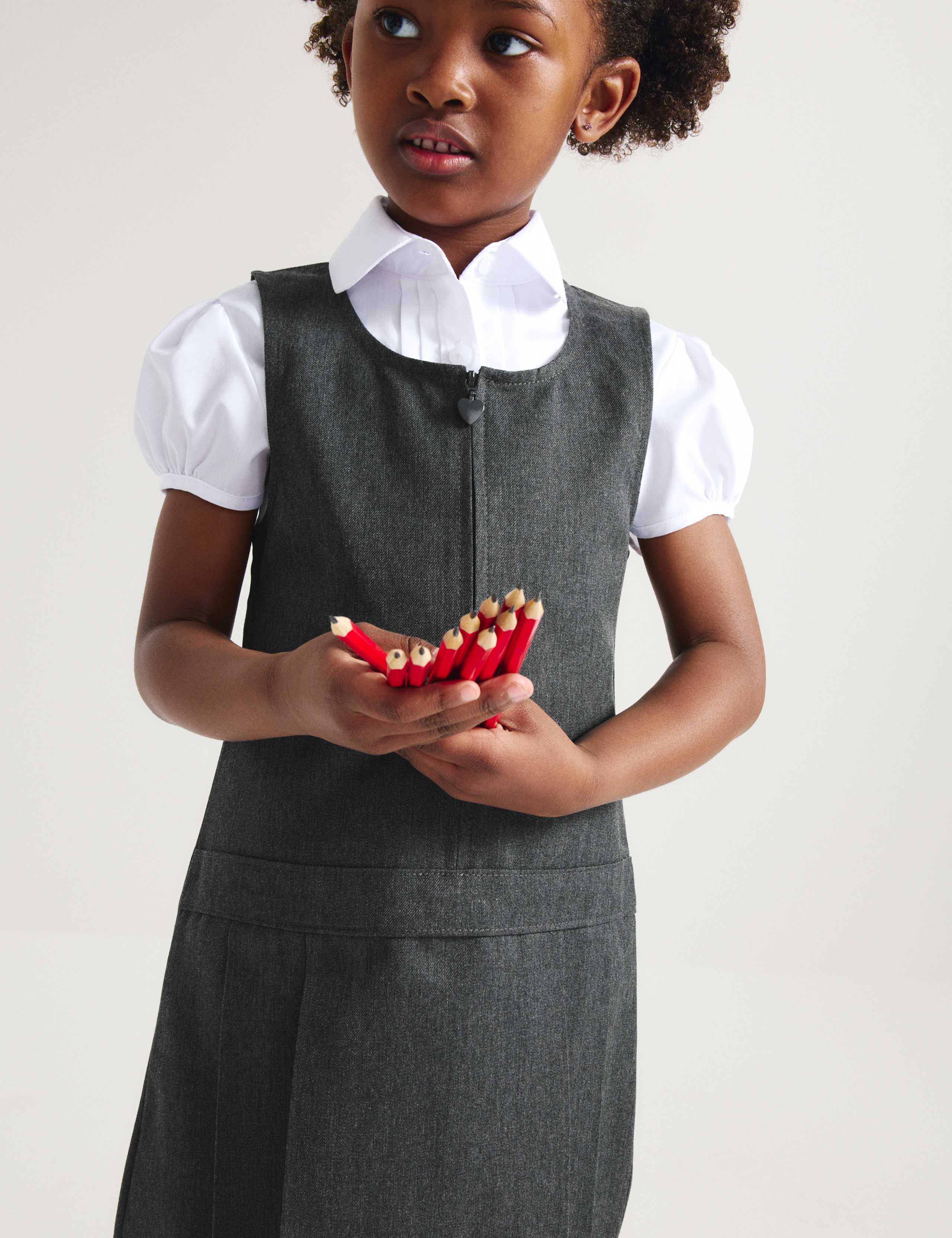 2 Pack Pleated Pinafore School Dresses (2-12 Yrs) 5 of 7