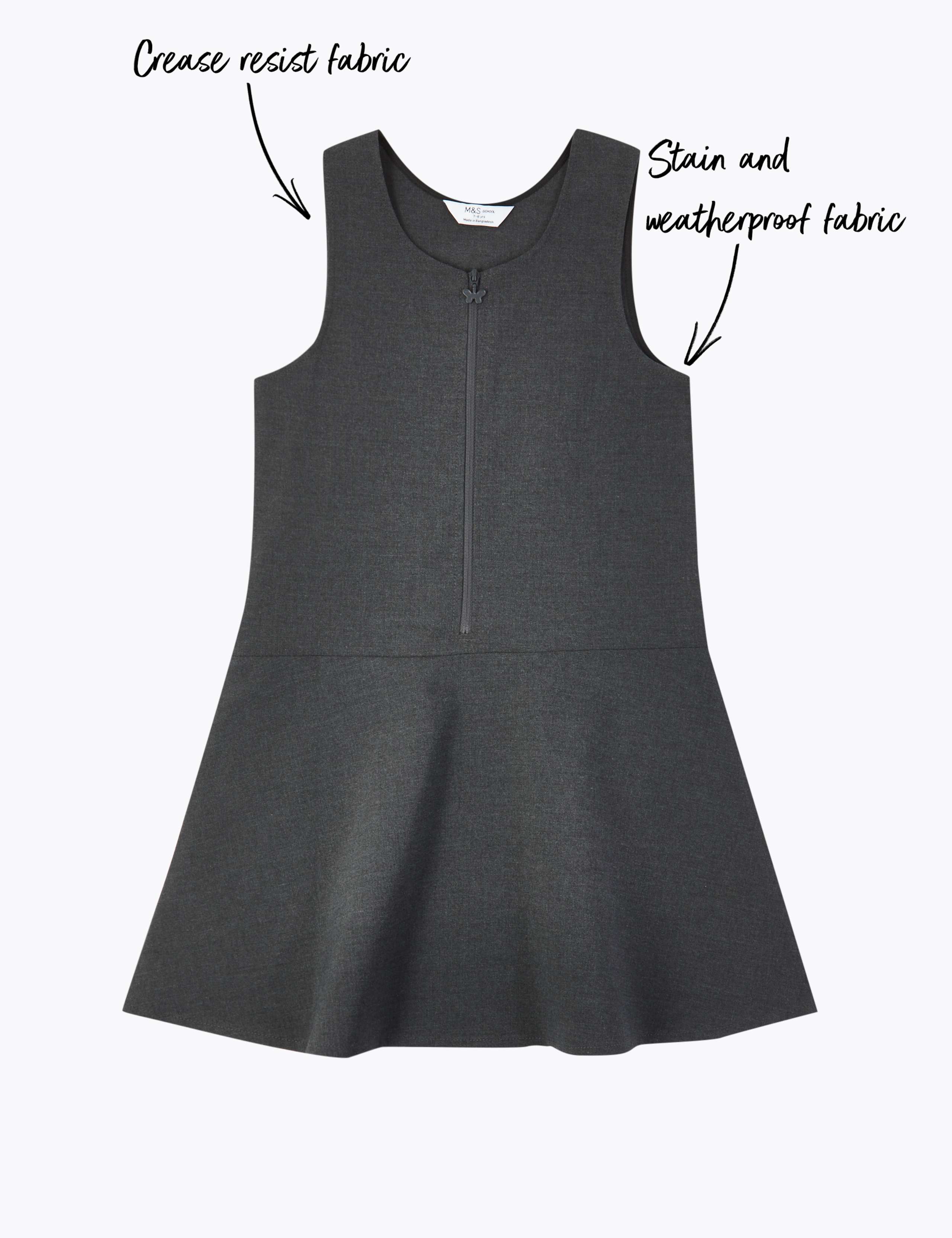 Girls’ Skater Crease Resistant School Pinafore (2-12 Yrs) 2 of 4