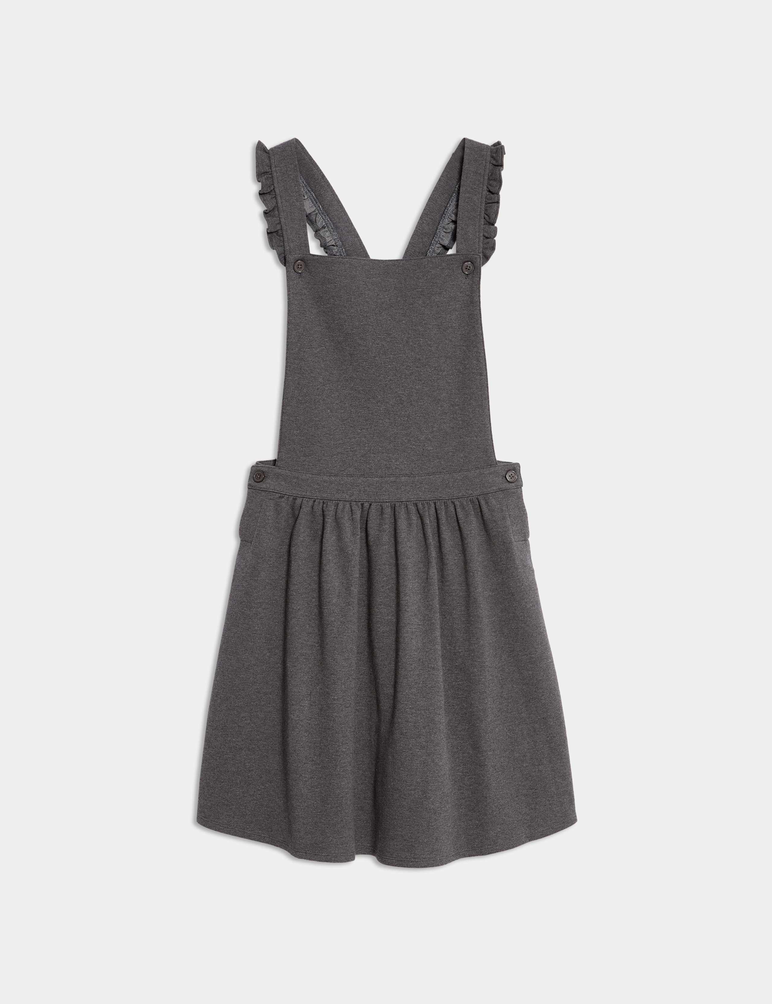 Girls' Jersey Frilled School Pinafore (2-12 Yrs) 2 of 5