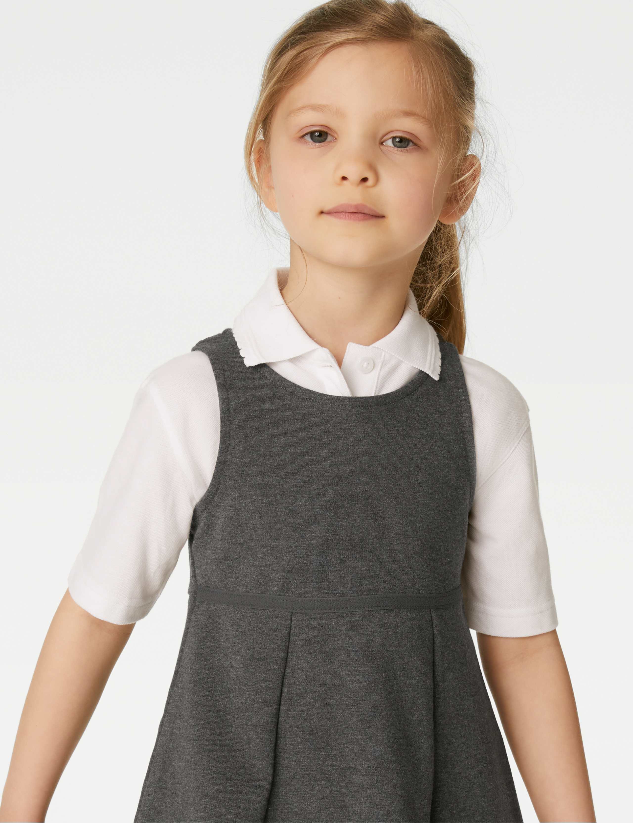 2pk Girls' Jersey School Pinafores (2-12 Yrs) 3 of 4