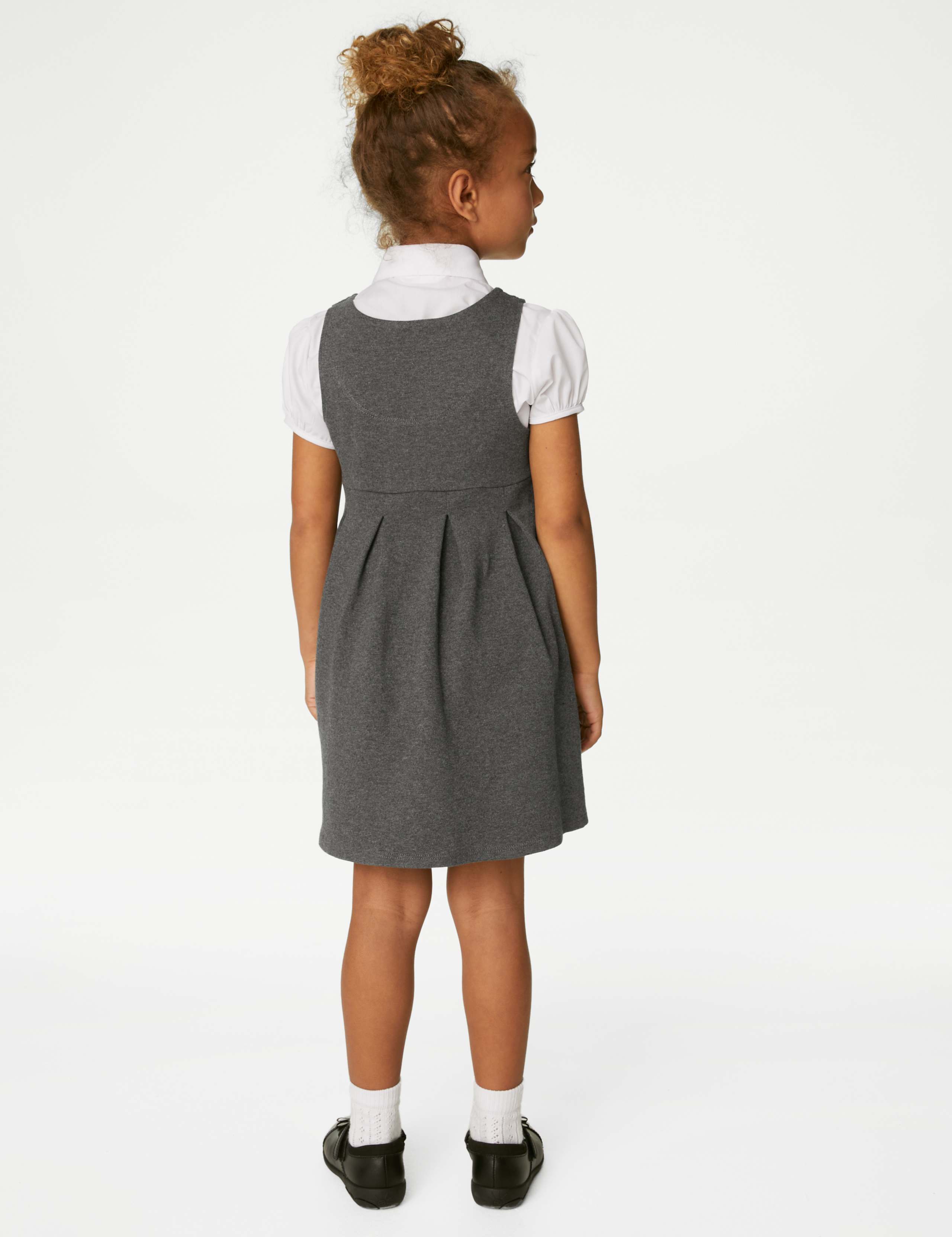 2pk Girls' Jersey Bow School Pinafores (2-12 Yrs) 4 of 5