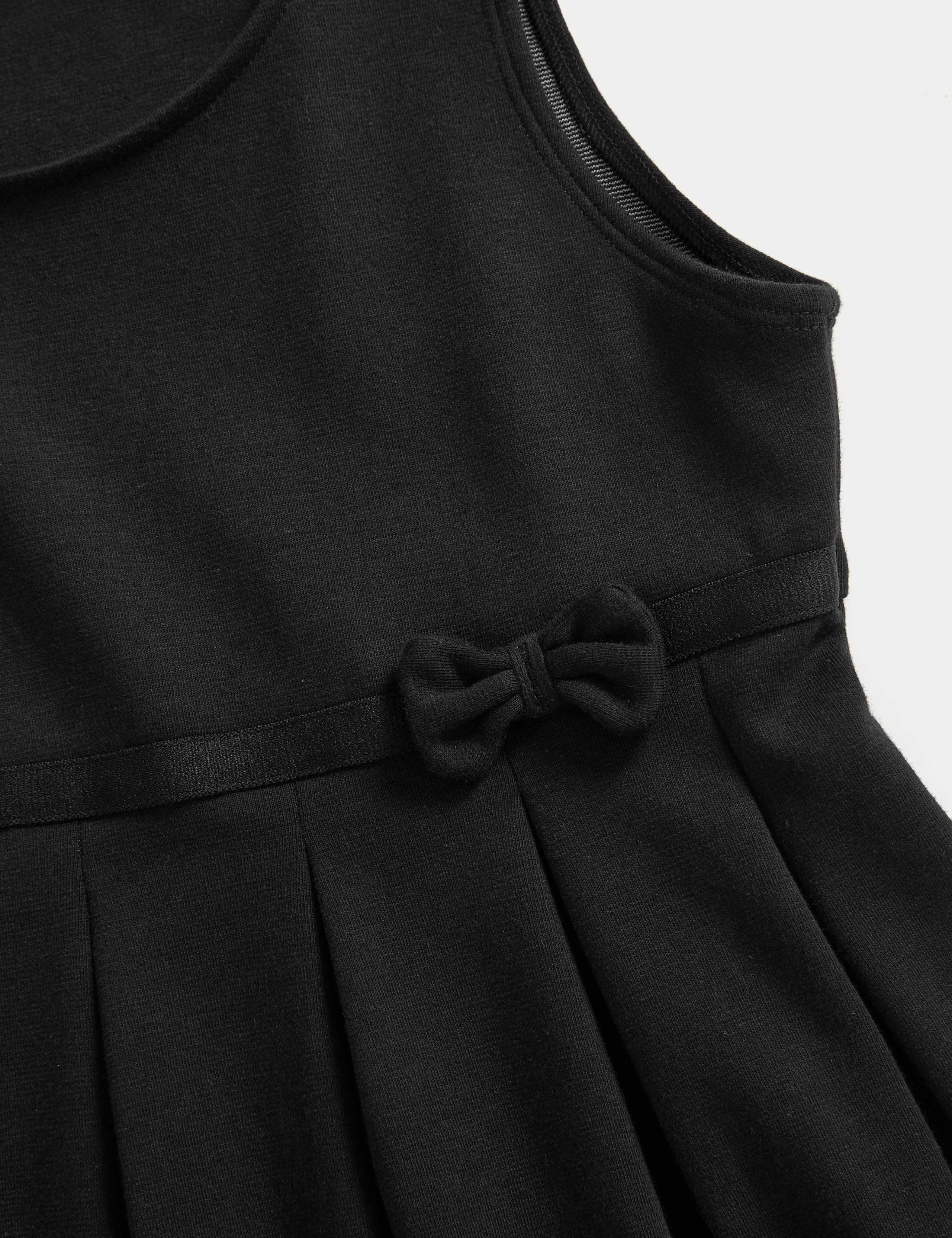 2pk Girls' Jersey Bow School Pinafores (2-12 Yrs) 3 of 3