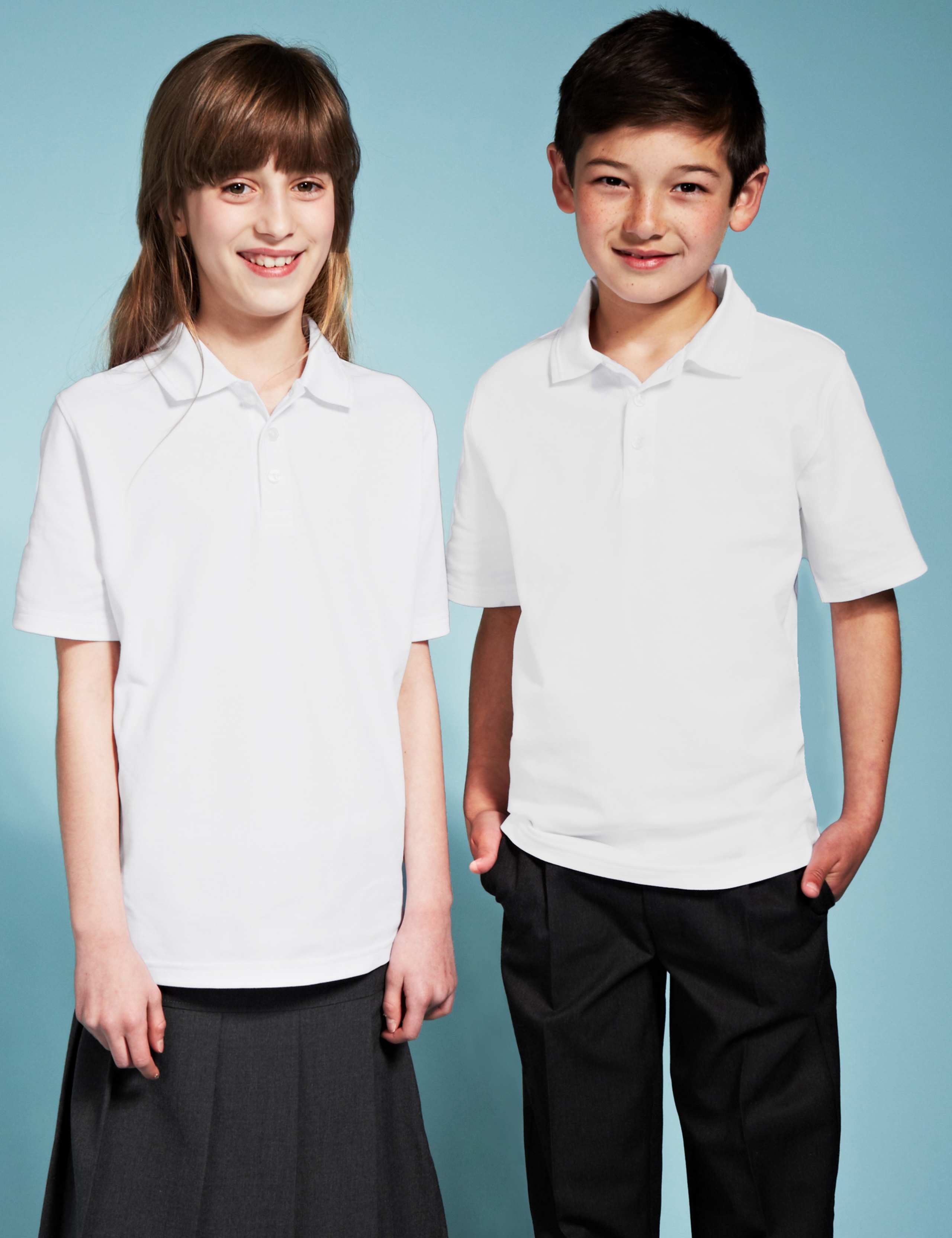 2 Pack Unisex Skinkind™ Polo Shirts 1 of 5
