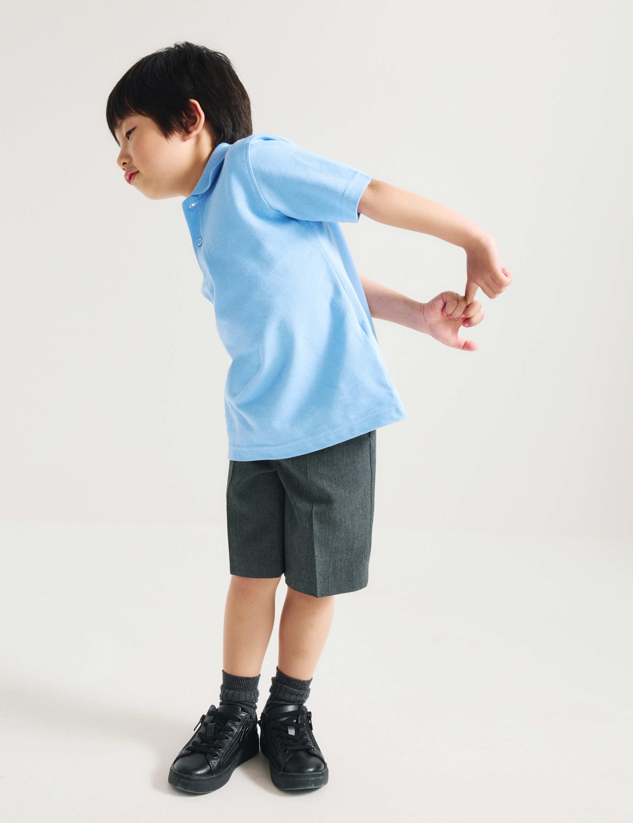 3 Pack Unisex Stain Resist School Polo Shirts (2-18 Yrs) 2 of 10