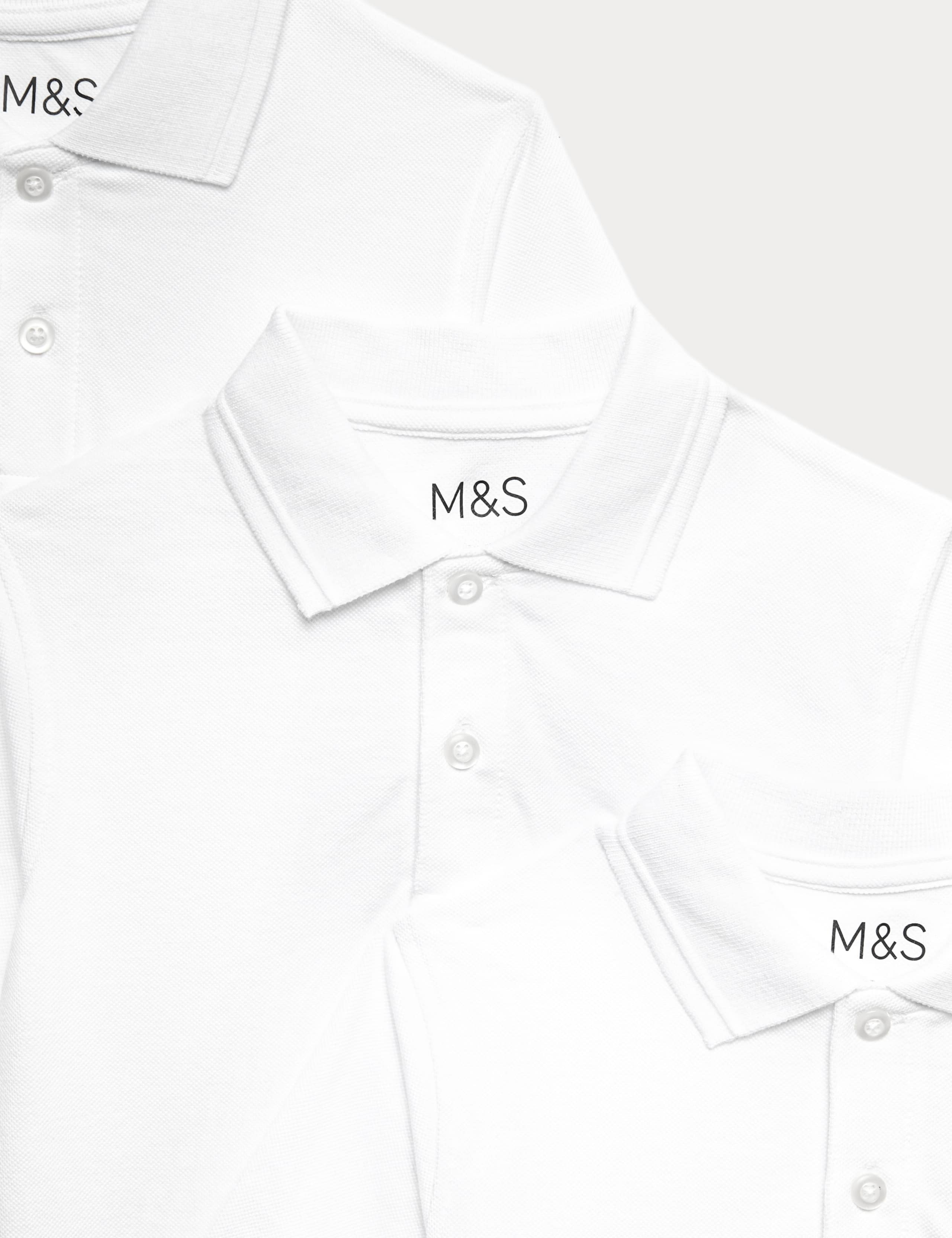 3 Pack Unisex Stain Resist School Polo Shirts (2-18 Yrs) 7 of 8